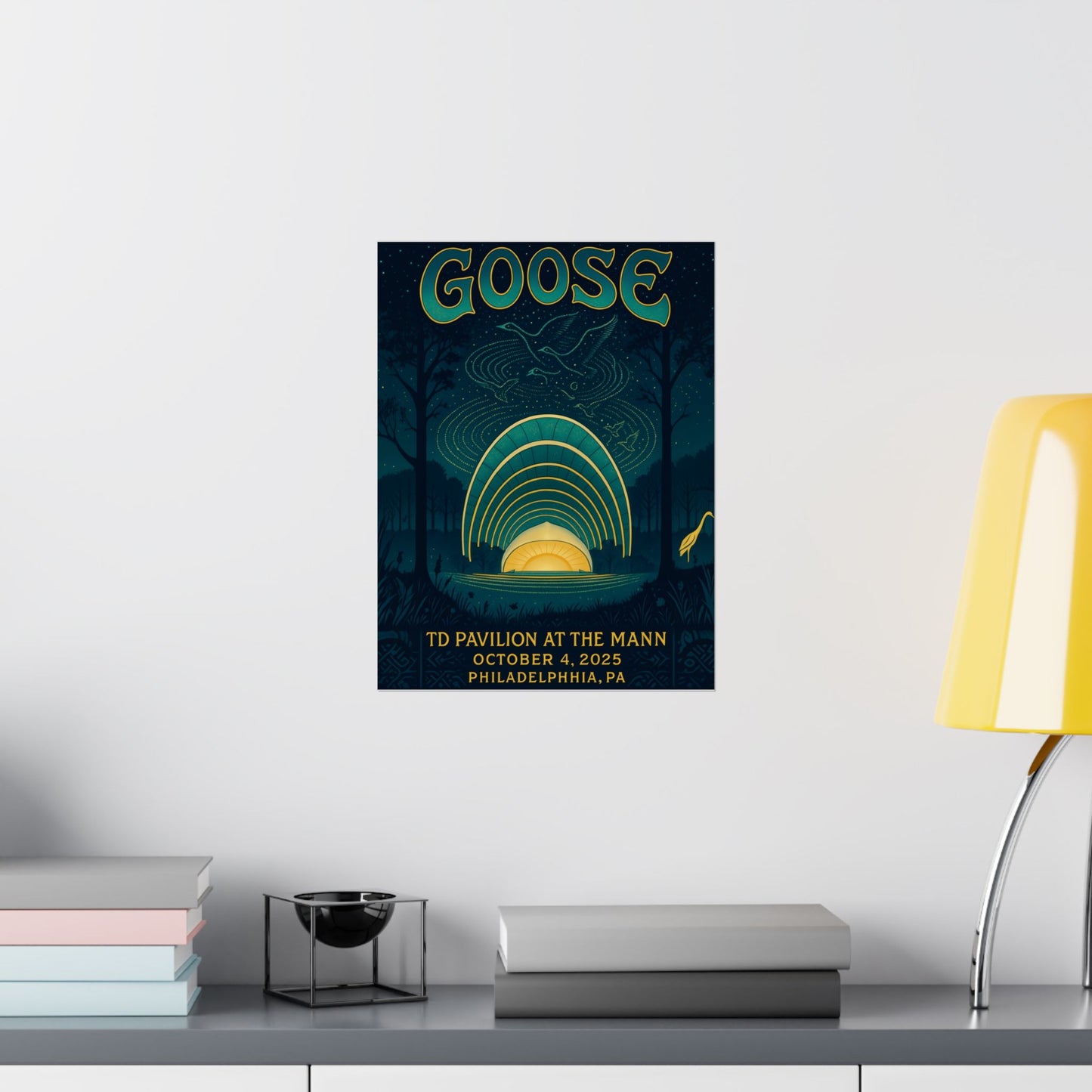 Goose TD Pavilion at The Mann | October 4, 2025 | Philadelphia PA | Concert Poster | Limited Edition | Variant 1