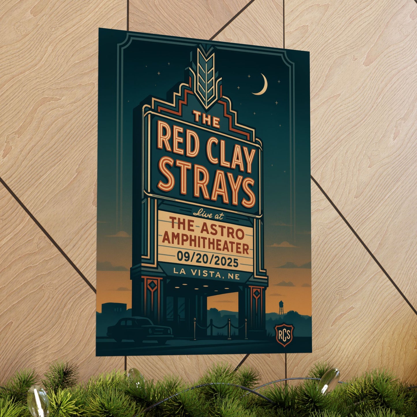 The Red Clay Strays La Vista NE Concert Print | September 20, 2025 | Astro Amphitheater | Variant 2