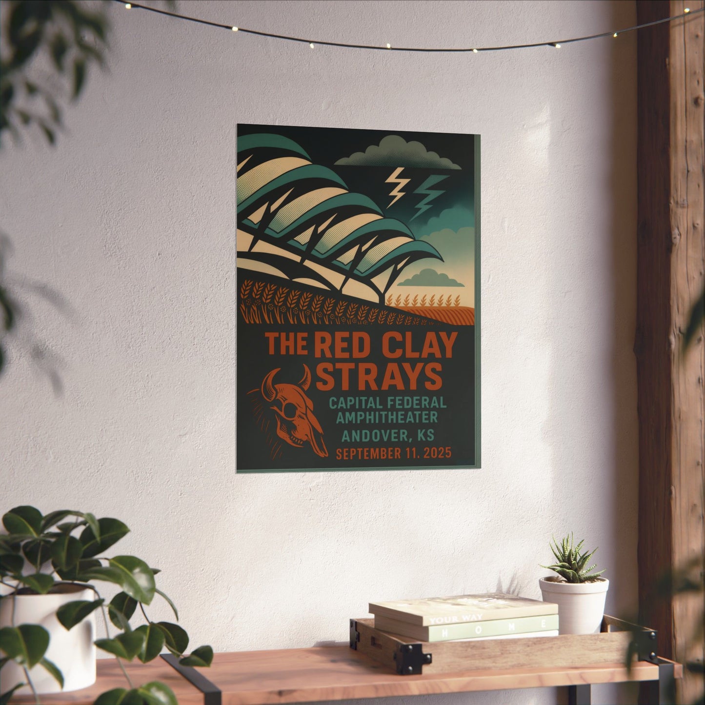 The Red Clay Strays Andover KS Print | September 11, 2025 | Capital Federal Amphitheater | Concert Poster | Variant 2