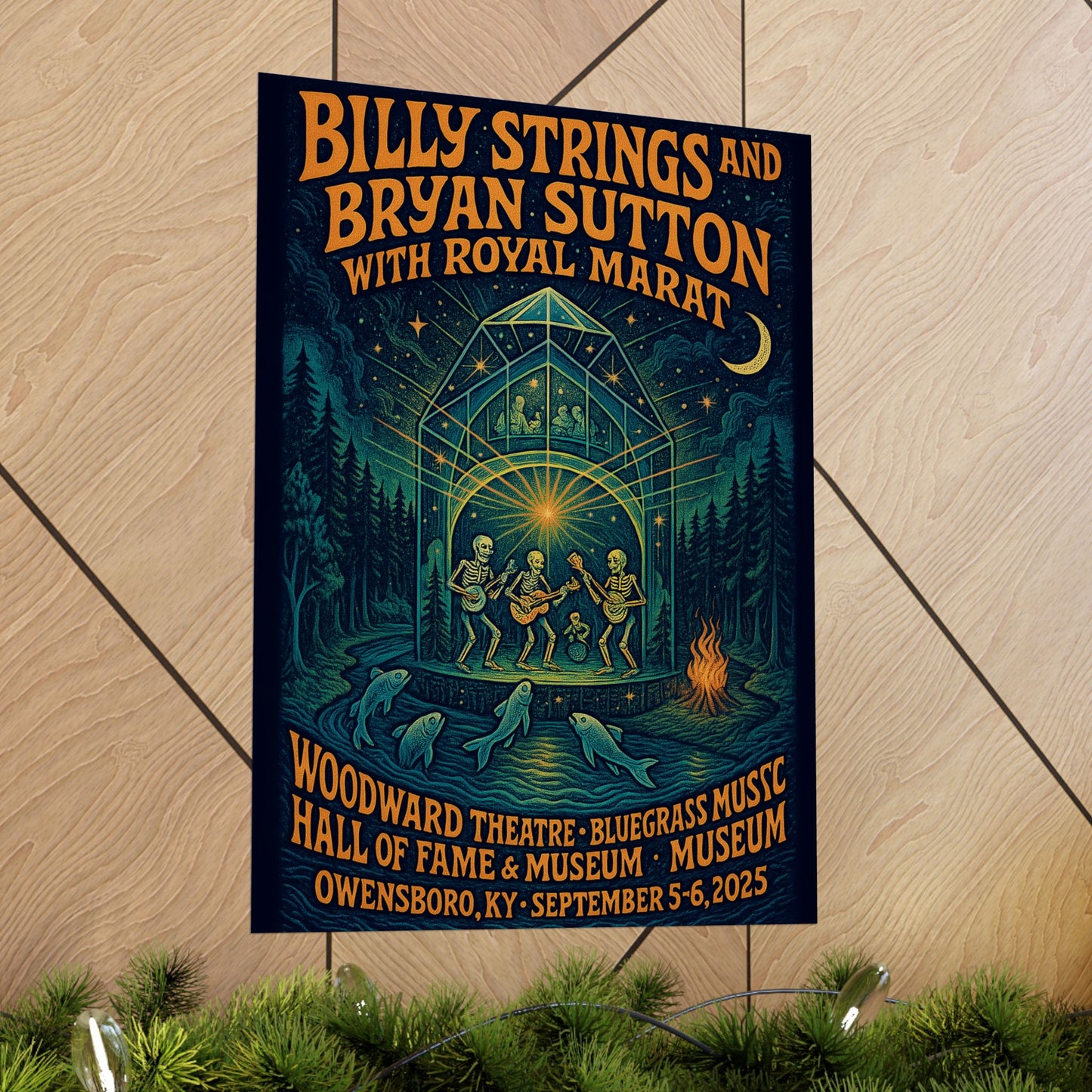Billy Strings & Bryan Sutton Owensboro KY Concert Print | September 5 and 6, 2025 | Woodward Theatre