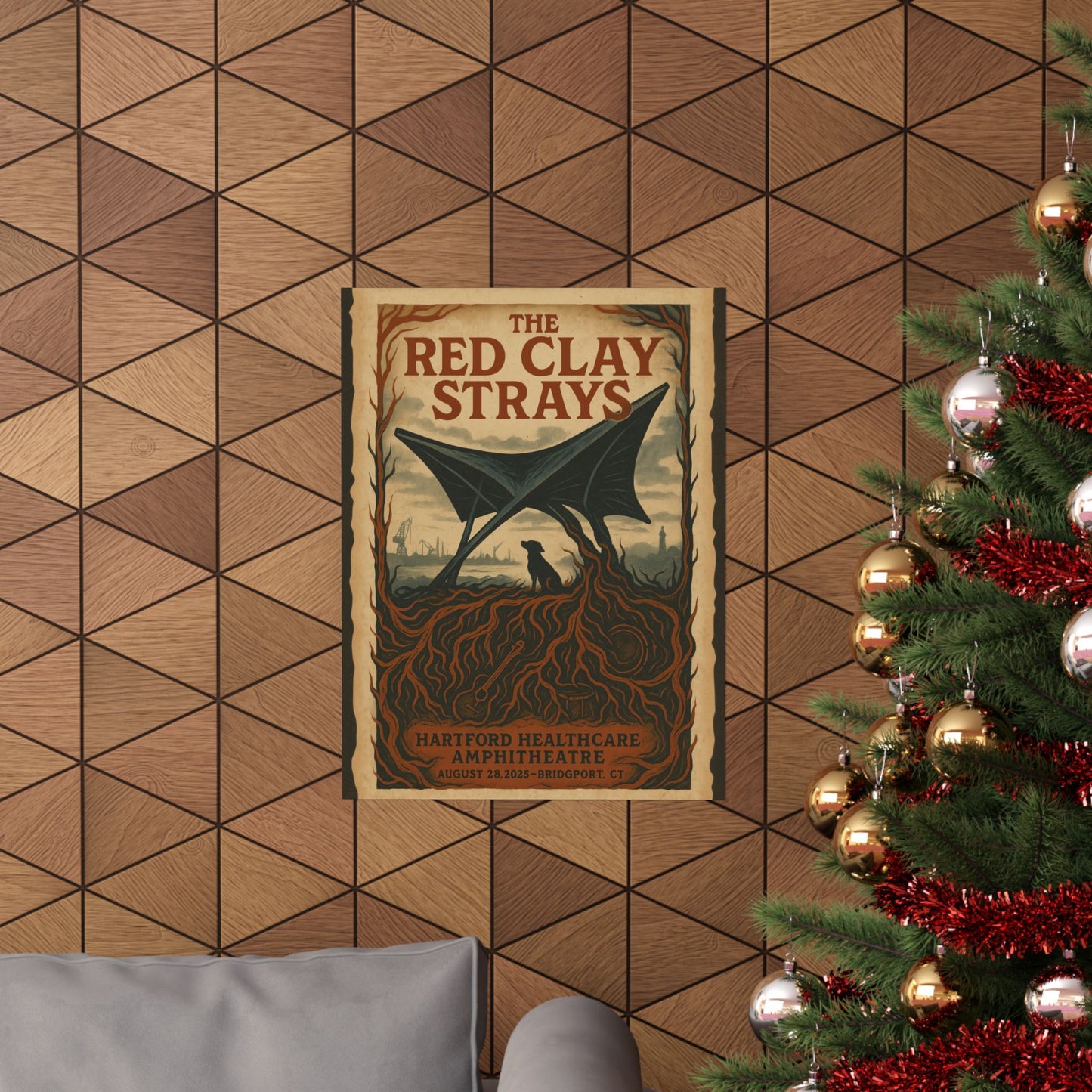 The Red Clay Strays | August 28, 2025| Bridgeport Connecticut | | Hartford HealthCare Amphitheater | Fan Made Concert Print