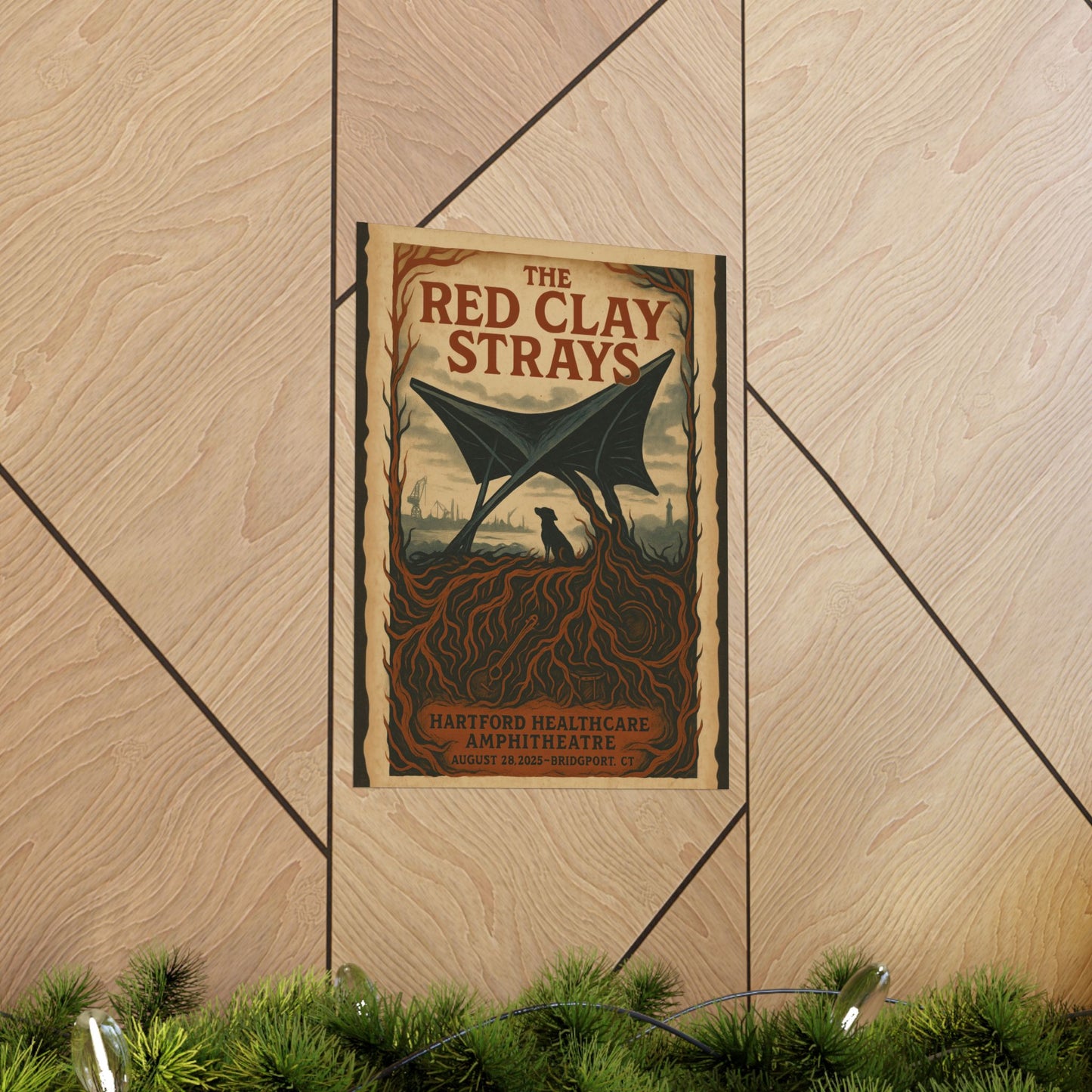 The Red Clay Strays | August 28, 2025| Bridgeport Connecticut | | Hartford HealthCare Amphitheater | Fan Made Concert Print