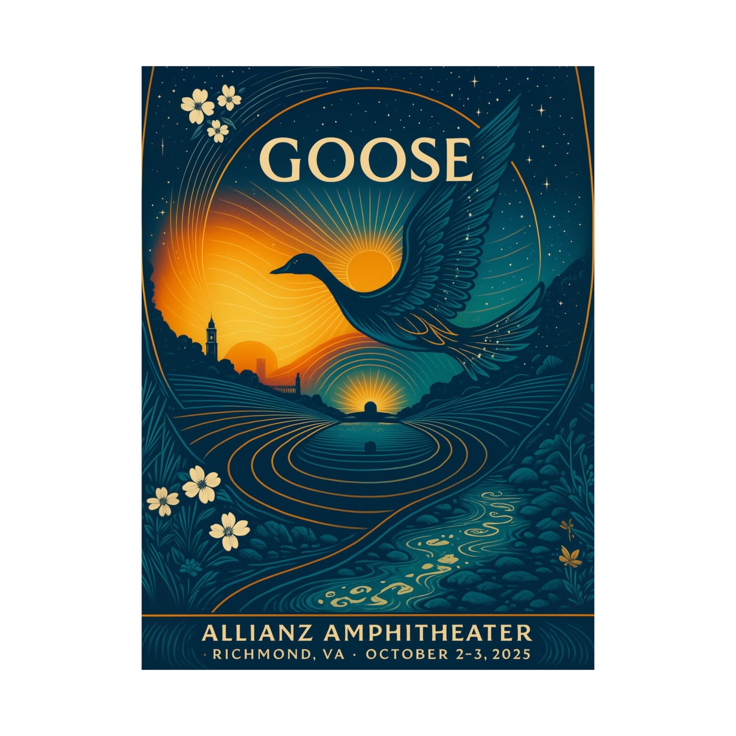 Goose Richmond Concert Print | October 2-3, 2025 | Allianz Amphitheater | Variant 1