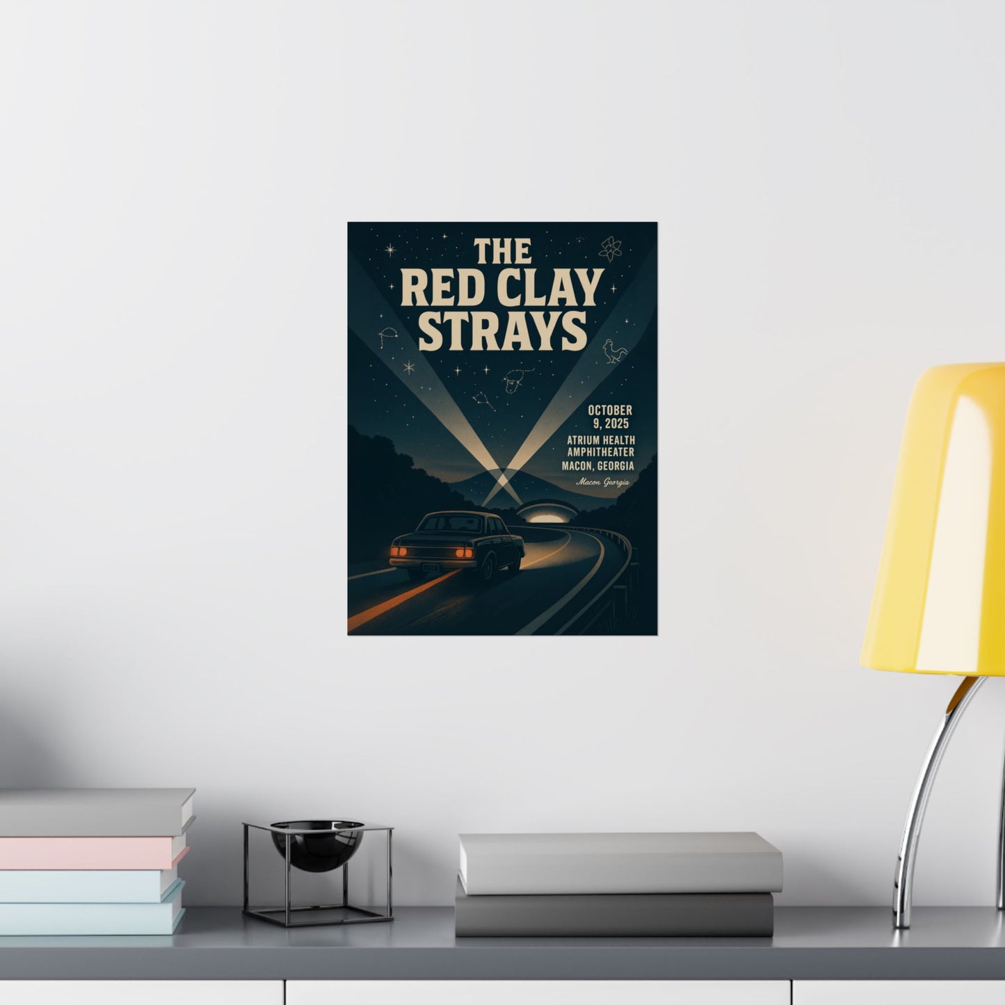 The Red Clay Strays Macon GA Concert Print | October 9, 2025 | Atrium Health Amphitheater | Variant 2