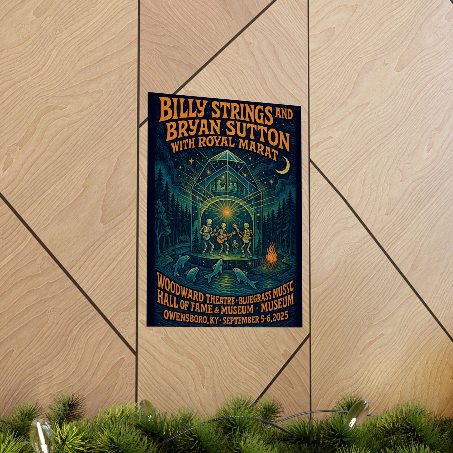Billy Strings & Bryan Sutton Owensboro KY Concert Print | September 5 and 6, 2025 | Woodward Theatre