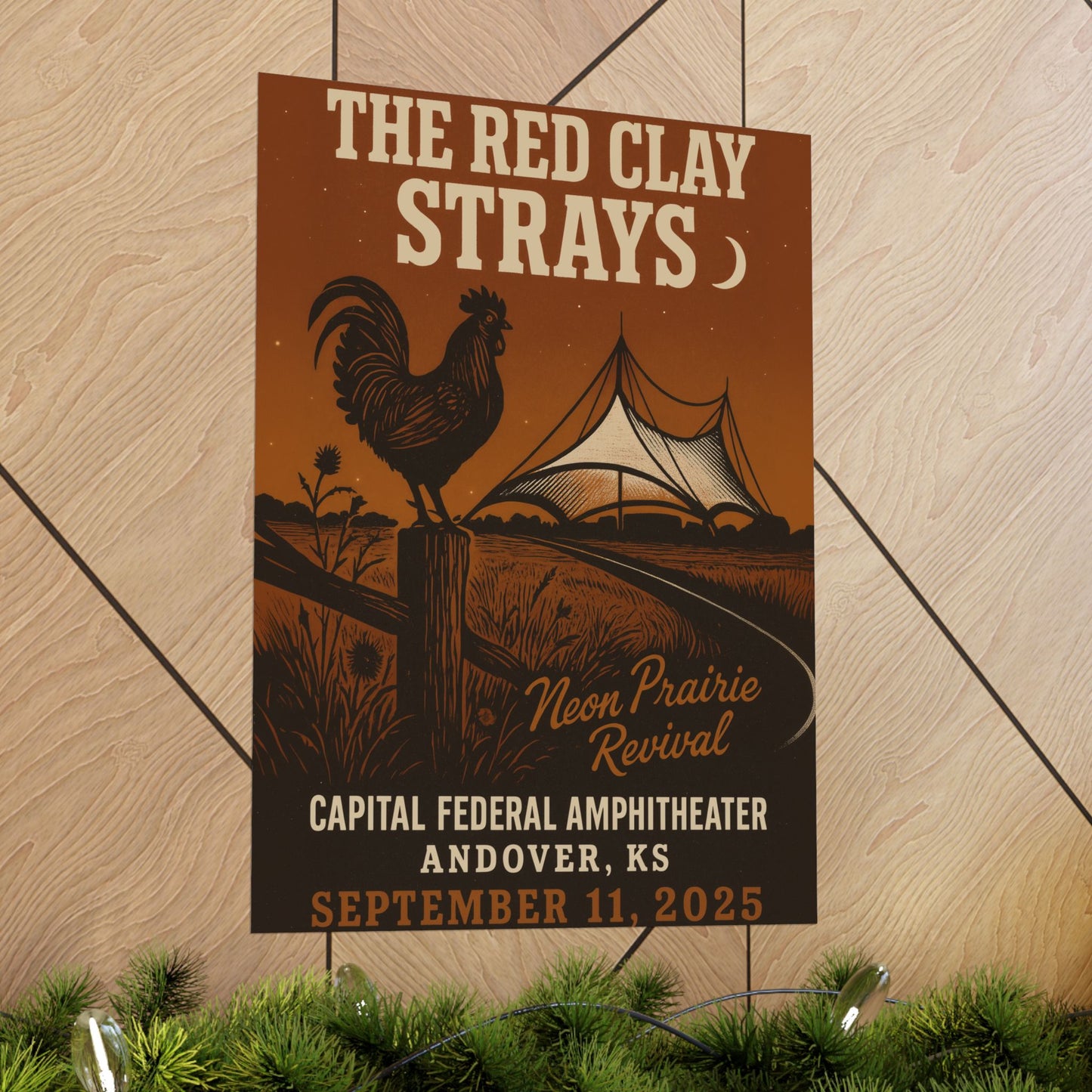 The Red Clay Strays Andover KS Print | September 11, 2025 | Capital Federal Amphitheater | Concert Poster | Variant 1