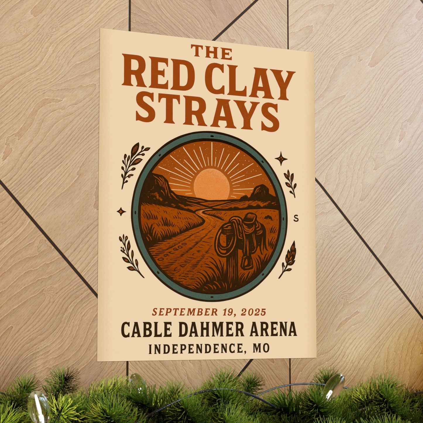 The Red Clay Strays Independence MO Concert Print | September 19, 2025 | Cable Dahmer Arena | Variant 1