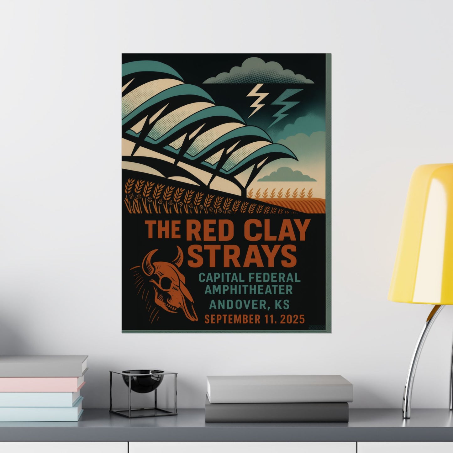 The Red Clay Strays Andover KS Print | September 11, 2025 | Capital Federal Amphitheater | Concert Poster | Variant 2