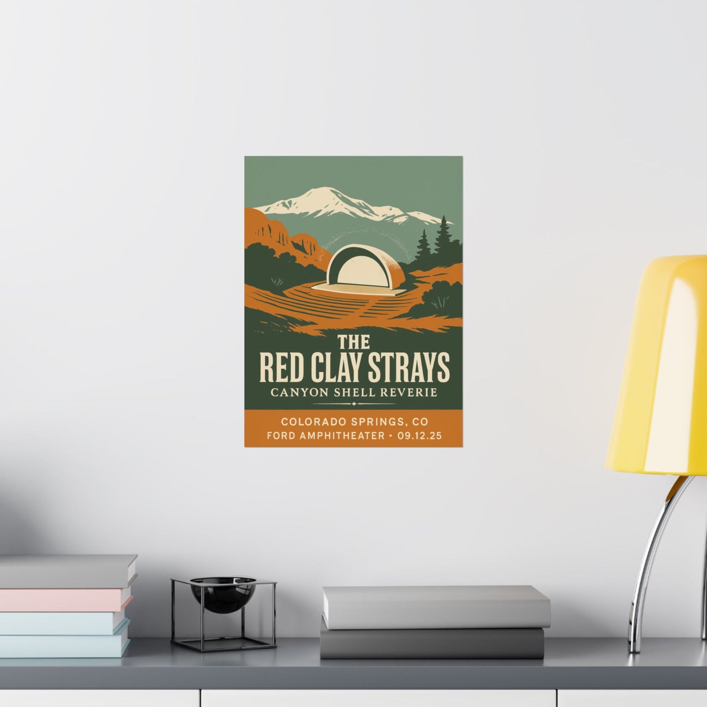 The Red Clay Strays Colorado Springs Concert Poster | September 12, 2025| Ford Amphitheater | Variant 1