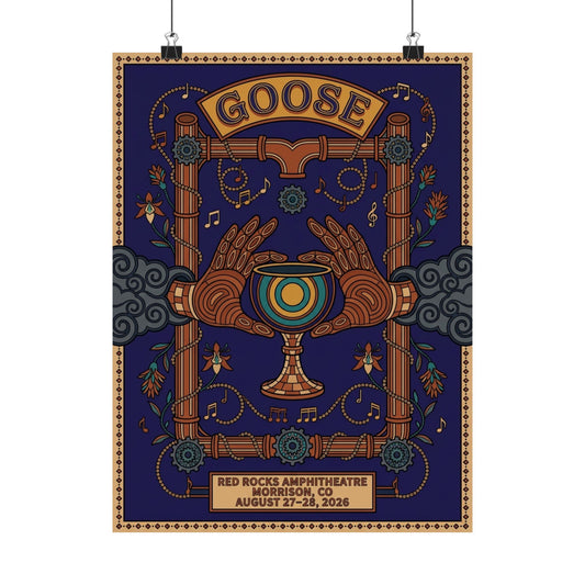 Goose | August 27–28, 2026 | Red Rocks | Concert Poster V1