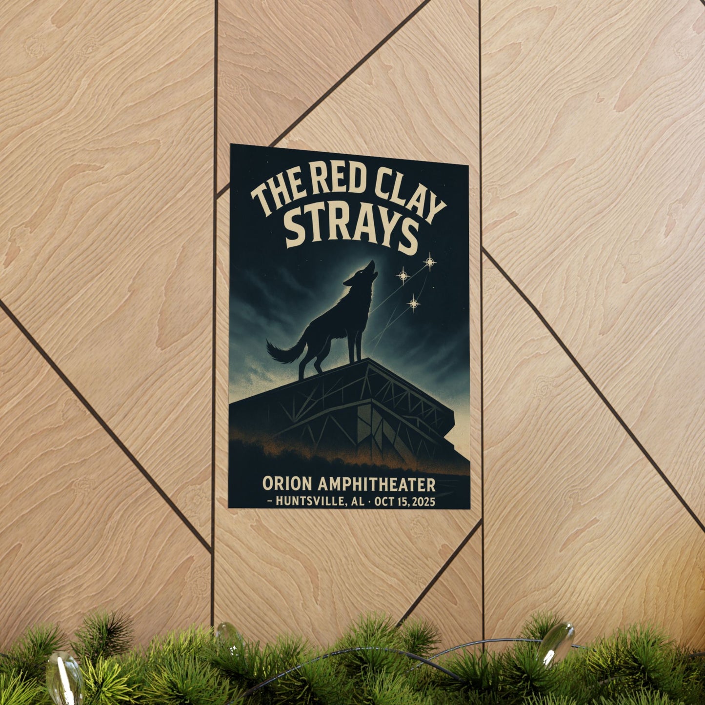 The Red Clay Strays Huntsville, AL Concert Print | October 15, 2025 | Orion Amphitheater | Variant 2