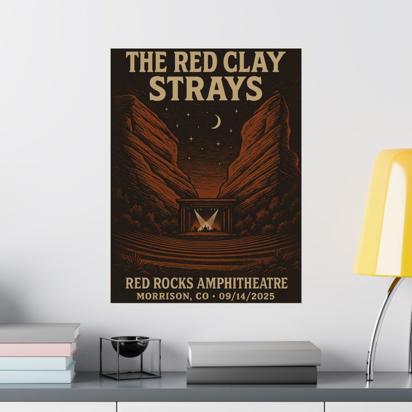 The Red Clay Strays Morrison CO Concert Poster | September 14, 2025 | Red Rocks Amphitheatre | Variant 1