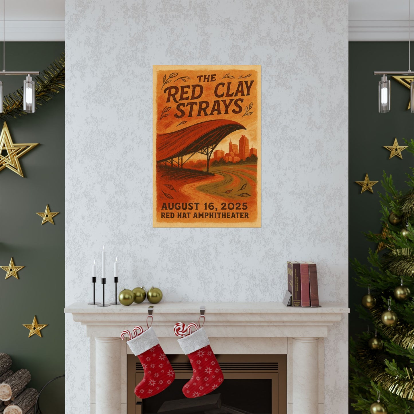 The Red Clay Strays Raleigh | Aug 16, 2025 | Red Hat Amphitheater | Concert Print