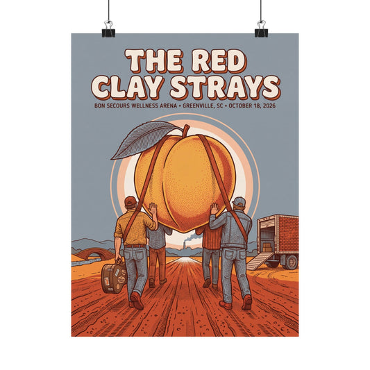 The Red Clay Strays | October 18, 2026 | Greenville, SC | Concert Poster