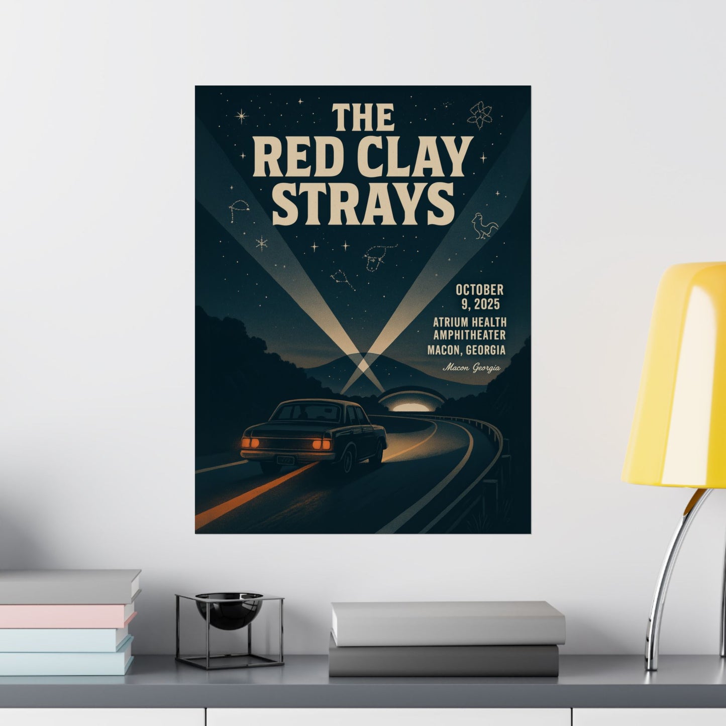 The Red Clay Strays Macon GA Concert Print | October 9, 2025 | Atrium Health Amphitheater | Variant 2