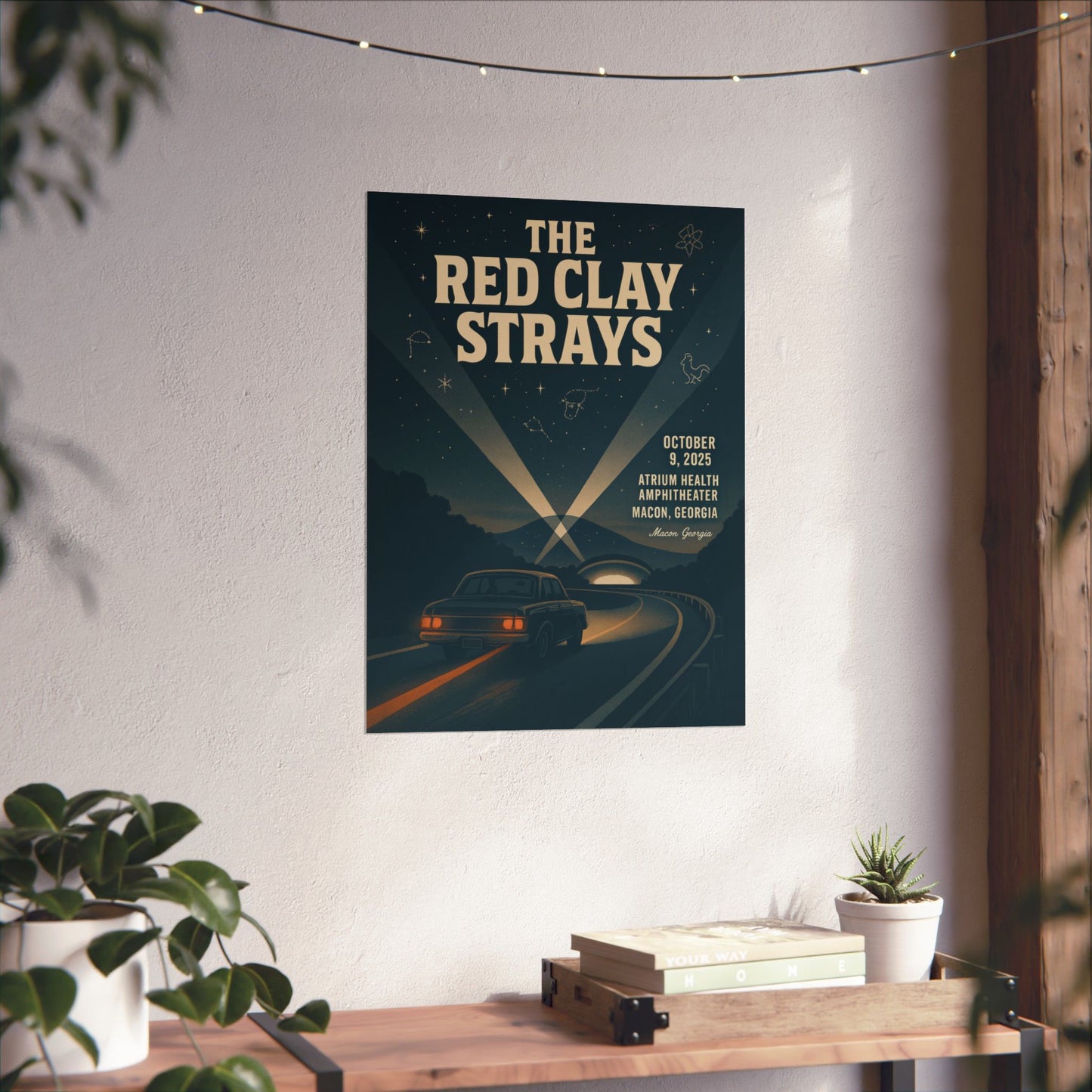 The Red Clay Strays Macon GA Concert Print | October 9, 2025 | Atrium Health Amphitheater | Variant 2