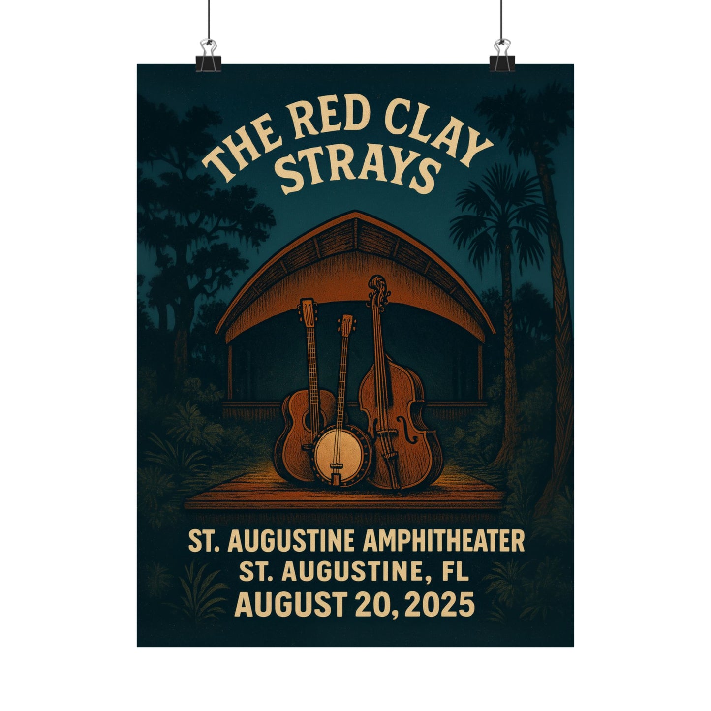 The Red Clay Strays | August 20, 2025 | St. Augustine Amphitheater | Florida | Concert Print