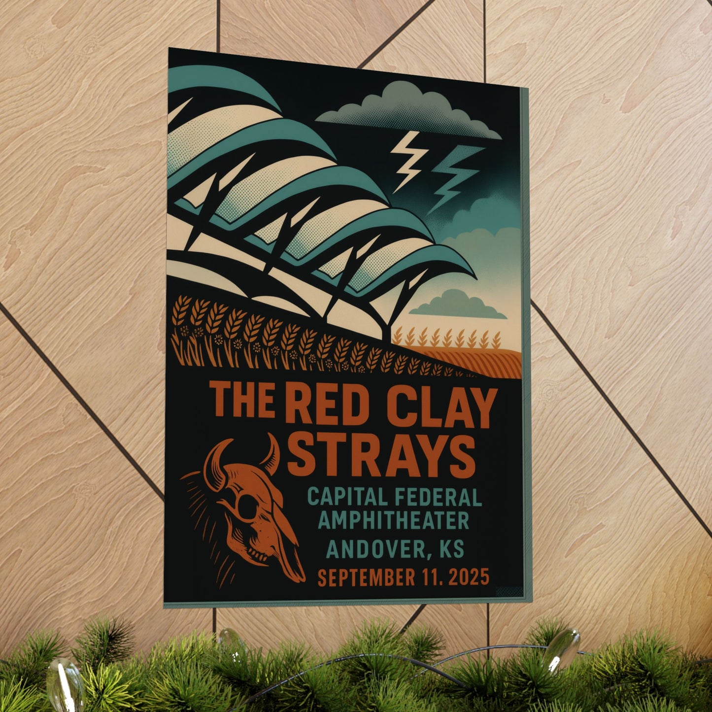The Red Clay Strays Andover KS Print | September 11, 2025 | Capital Federal Amphitheater | Concert Poster | Variant 2