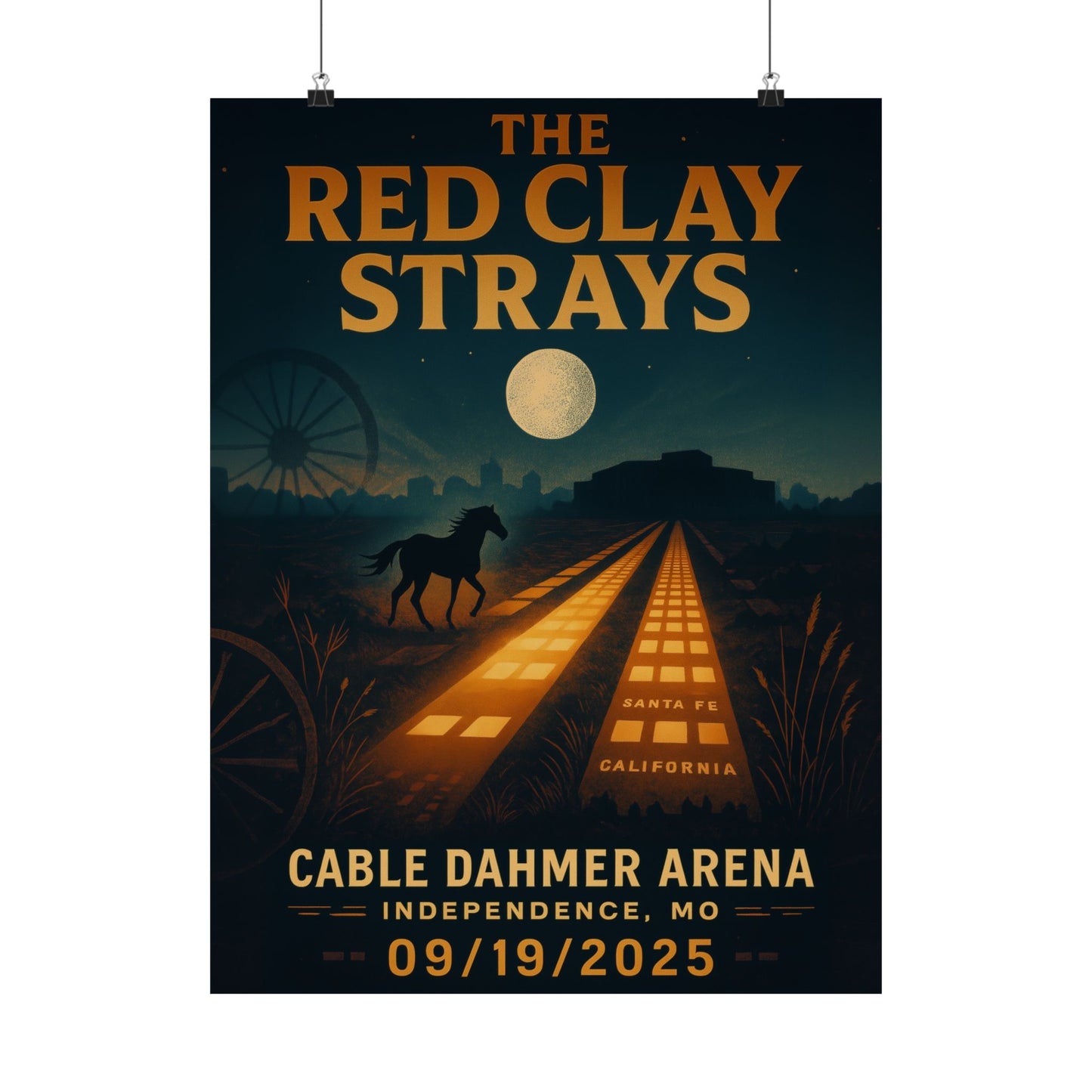 The Red Clay Strays Independence MO Concert Print | September 19, 2025 | Cable Dahmer Arena | Variant 3