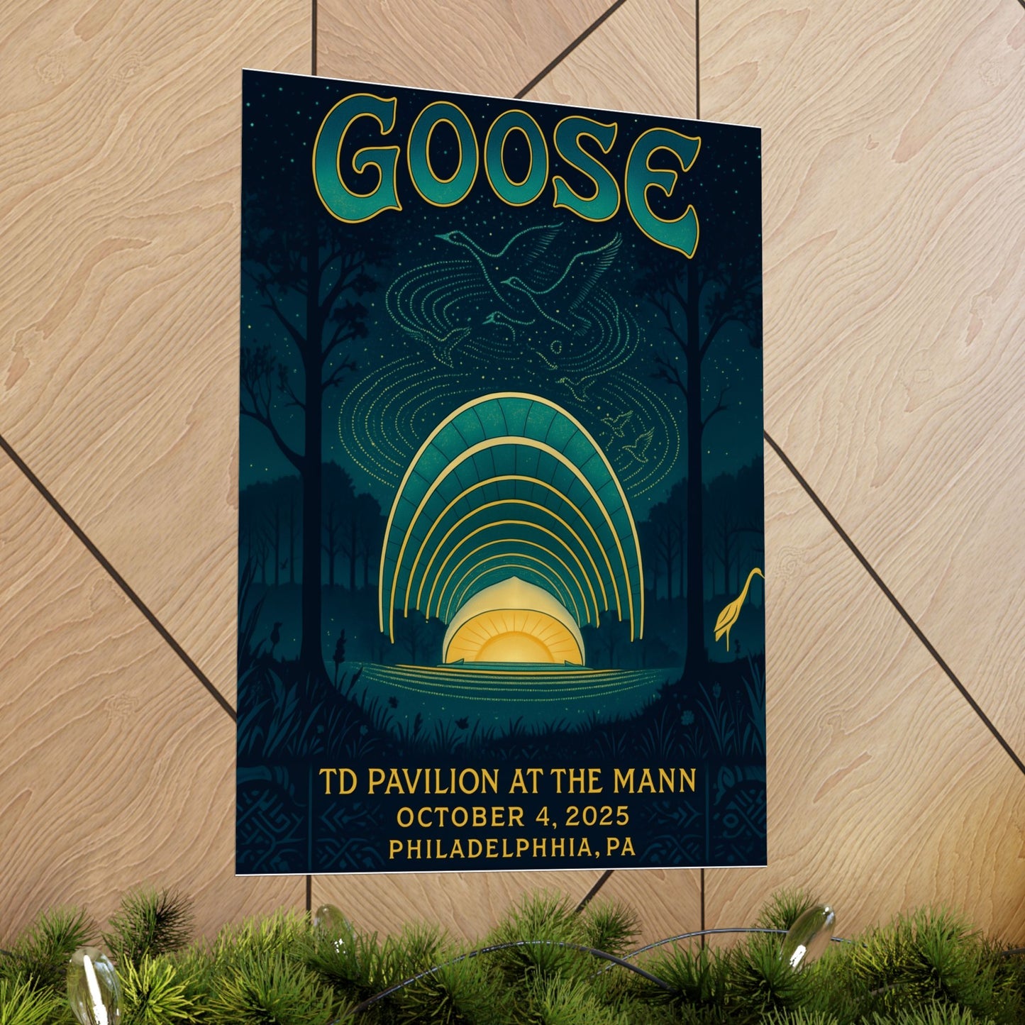 Goose TD Pavilion at The Mann | October 4, 2025 | Philadelphia PA | Concert Poster | Limited Edition | Variant 1