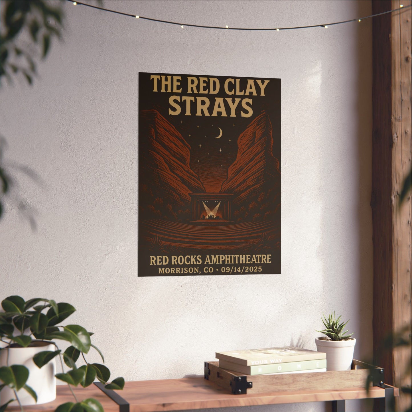 The Red Clay Strays Morrison CO Concert Poster | September 14, 2025 | Red Rocks Amphitheatre | Variant 1