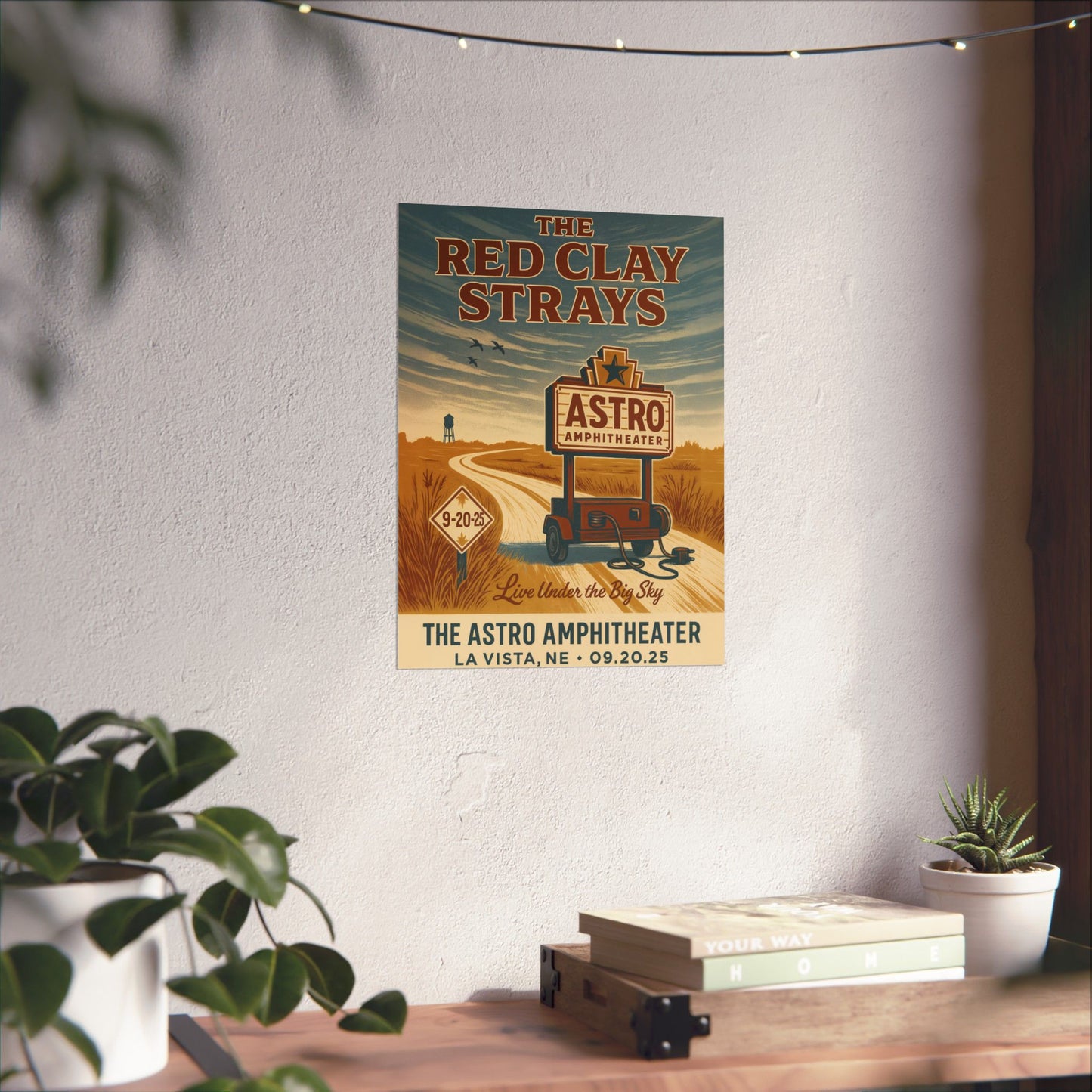 The Red Clay Strays La Vista NE Concert Print | September 20, 2025 | Astro Amphitheater | Variant 1