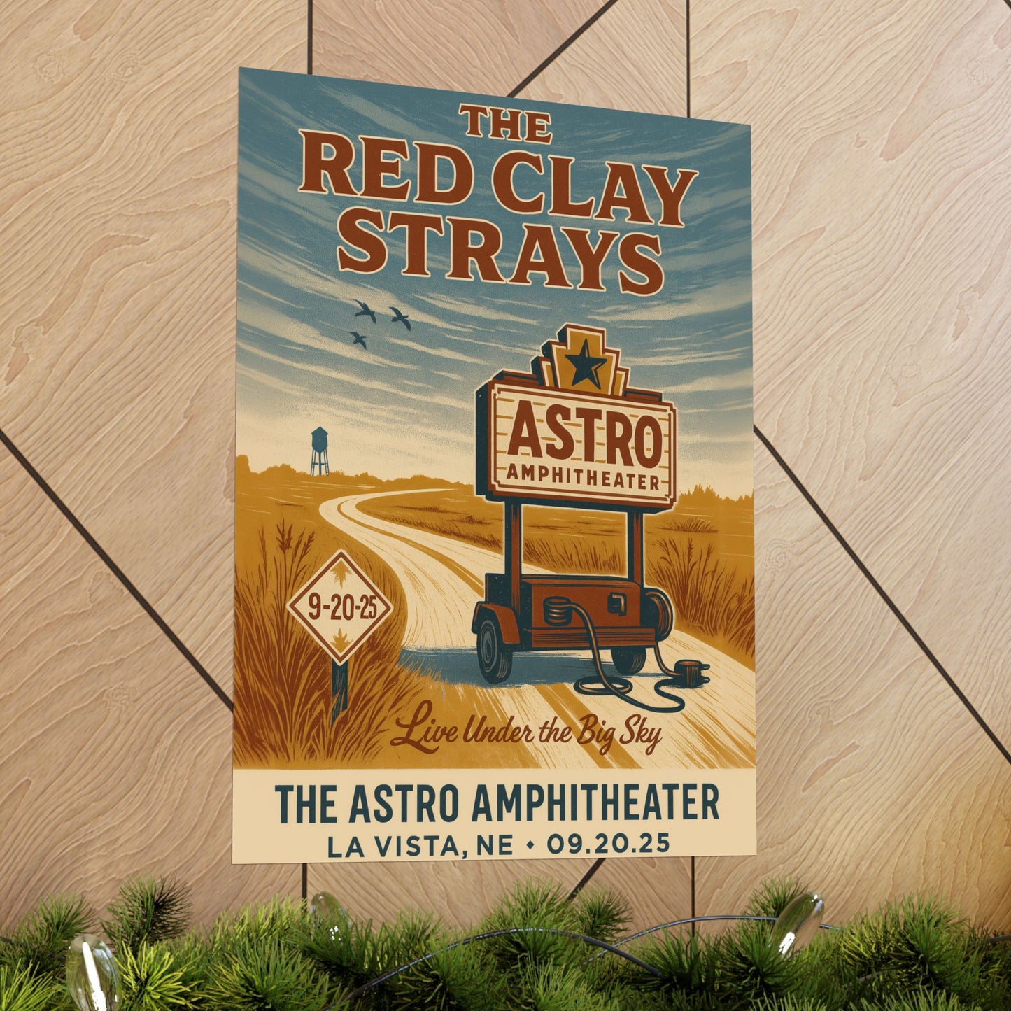 The Red Clay Strays La Vista NE Concert Print | September 20, 2025 | Astro Amphitheater | Variant 1
