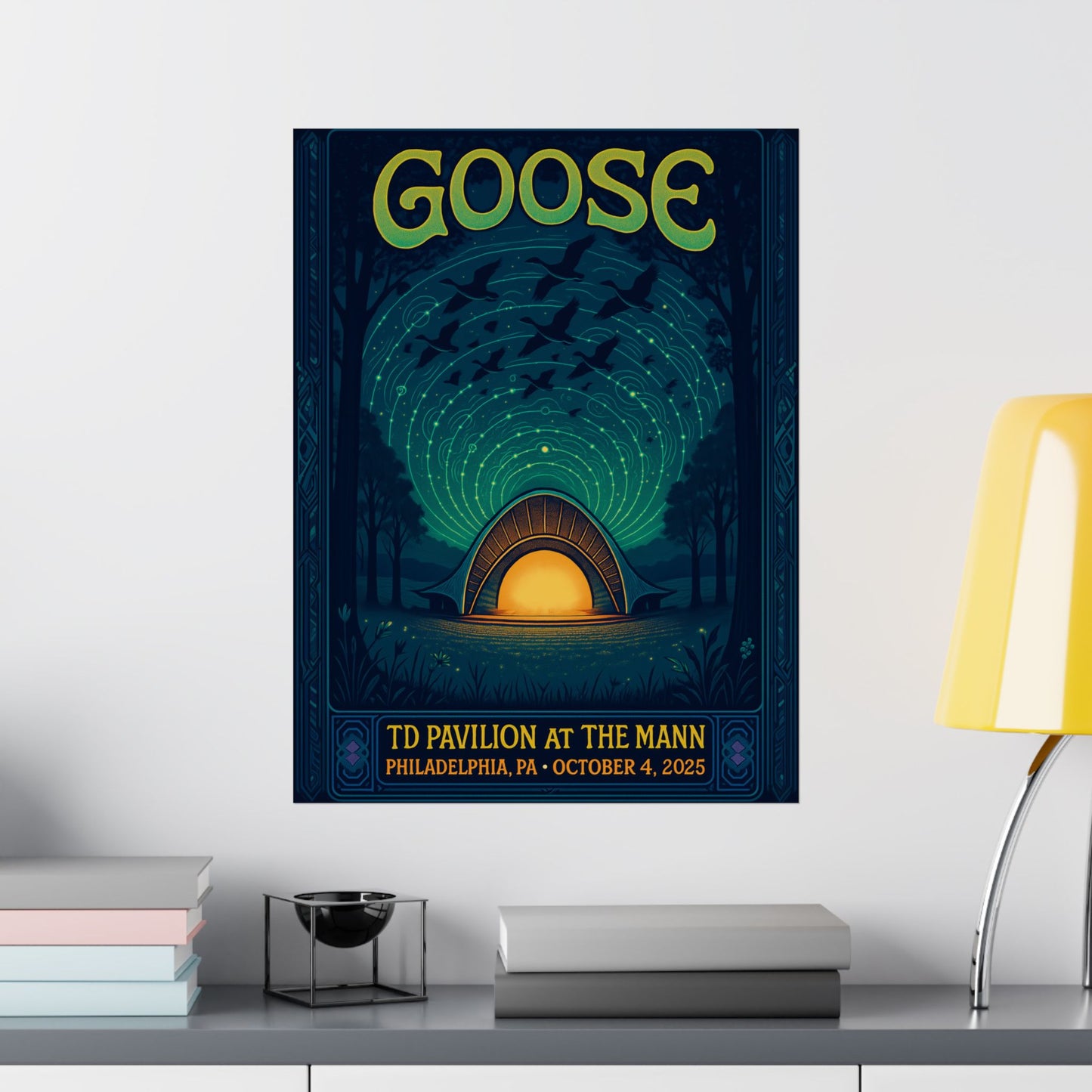 Goose TD Pavilion at The Mann Concert Poster | October 4, 2025 | Philadelphia | Limited Edition | Variant 3