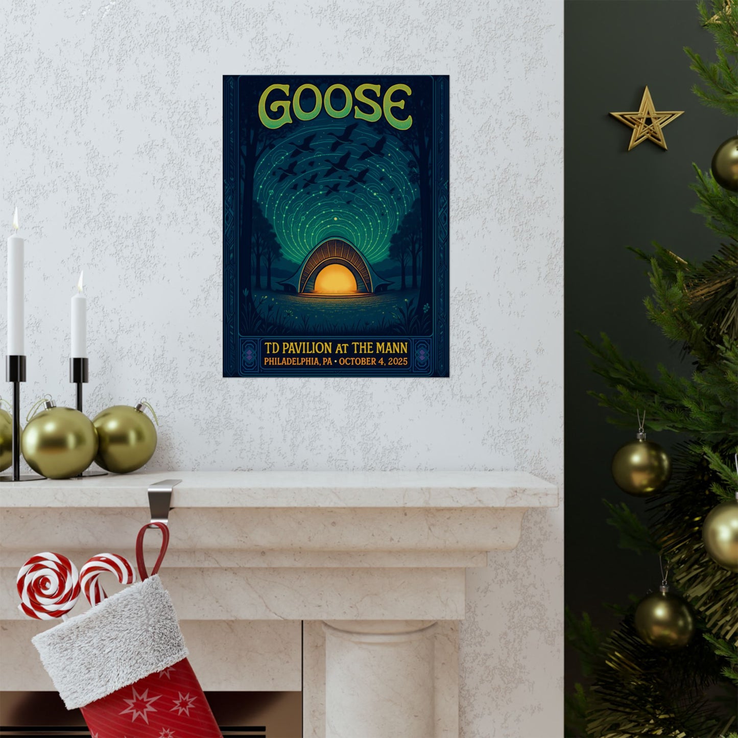 Goose TD Pavilion at The Mann Concert Poster | October 4, 2025 | Philadelphia | Limited Edition | Variant 3