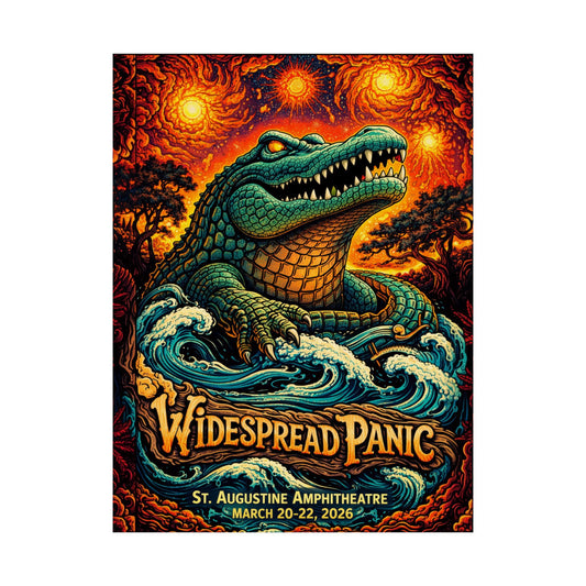 Widespread Panic | 03/20/26–03/22/26 | St. Augustine, FL | Concert Poster | V1