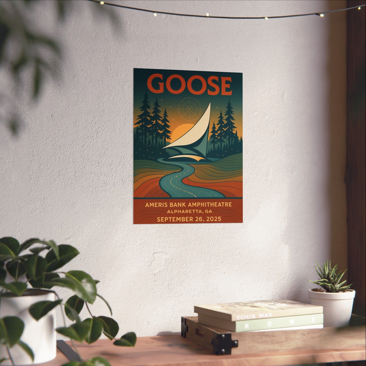 Goose Alpharetta September 26,2025 Concert Print | Ameris Bank Amphitheatre | Concert Print | Version 2