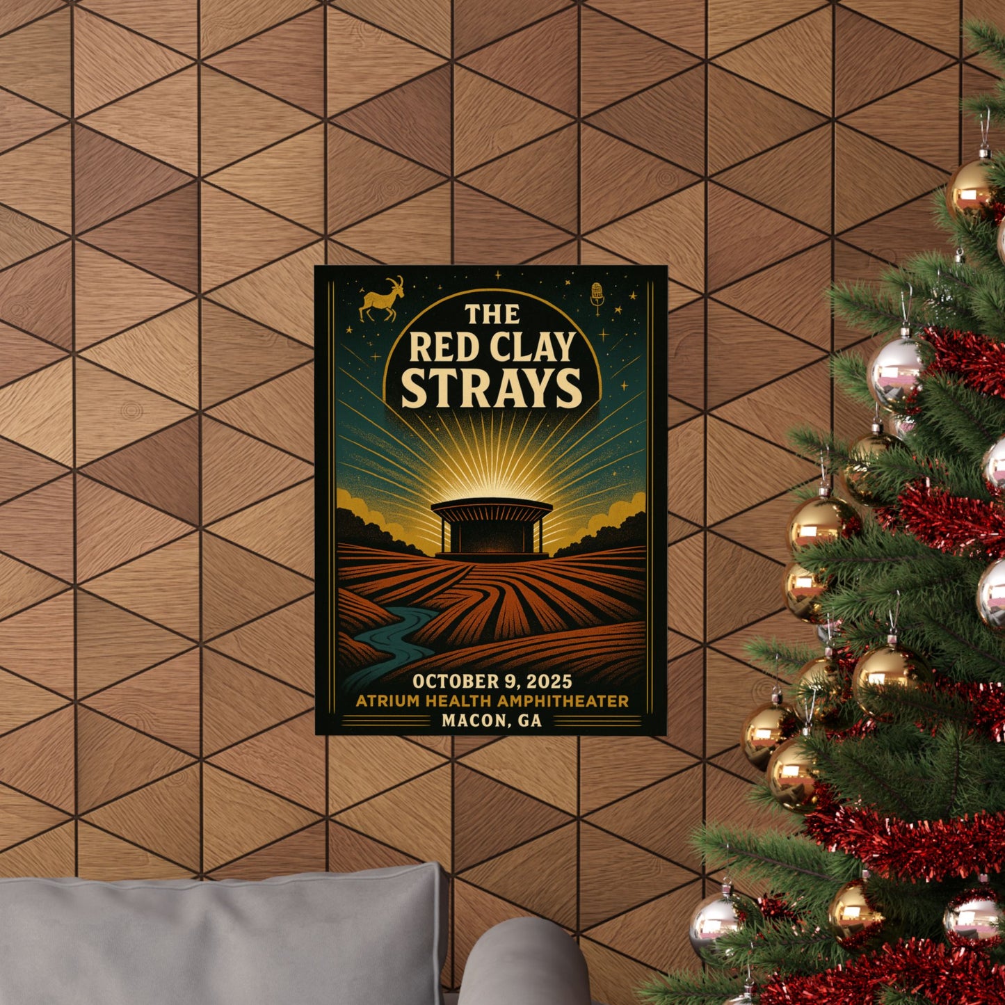 The Red Clay Strays Macon GA Concert Print | October 9, 2025 | Atrium Health Amphitheater | Variant 1
