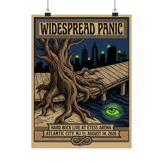 Widespread Panic | August 14, 2026 | Atlantic City, NJ | Concert Poster