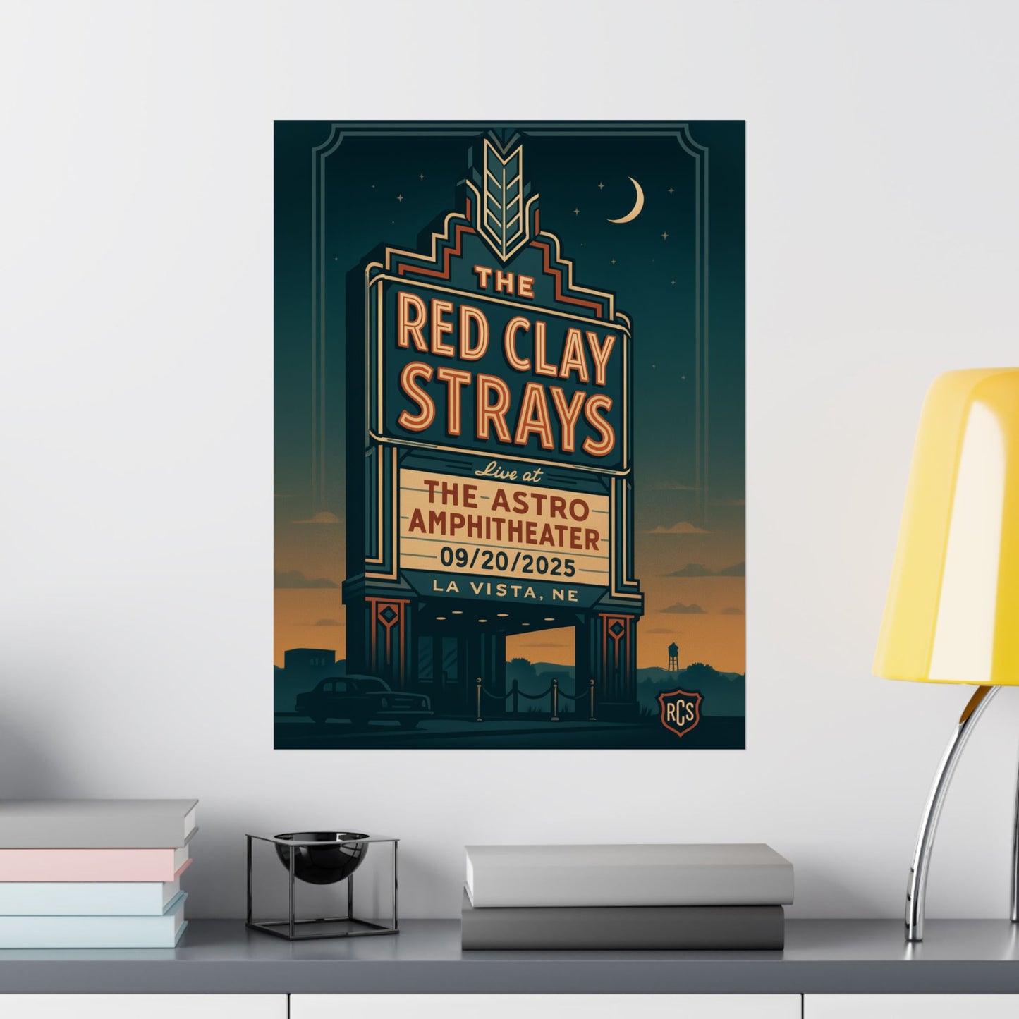 The Red Clay Strays La Vista NE Concert Print | September 20, 2025 | Astro Amphitheater | Variant 2