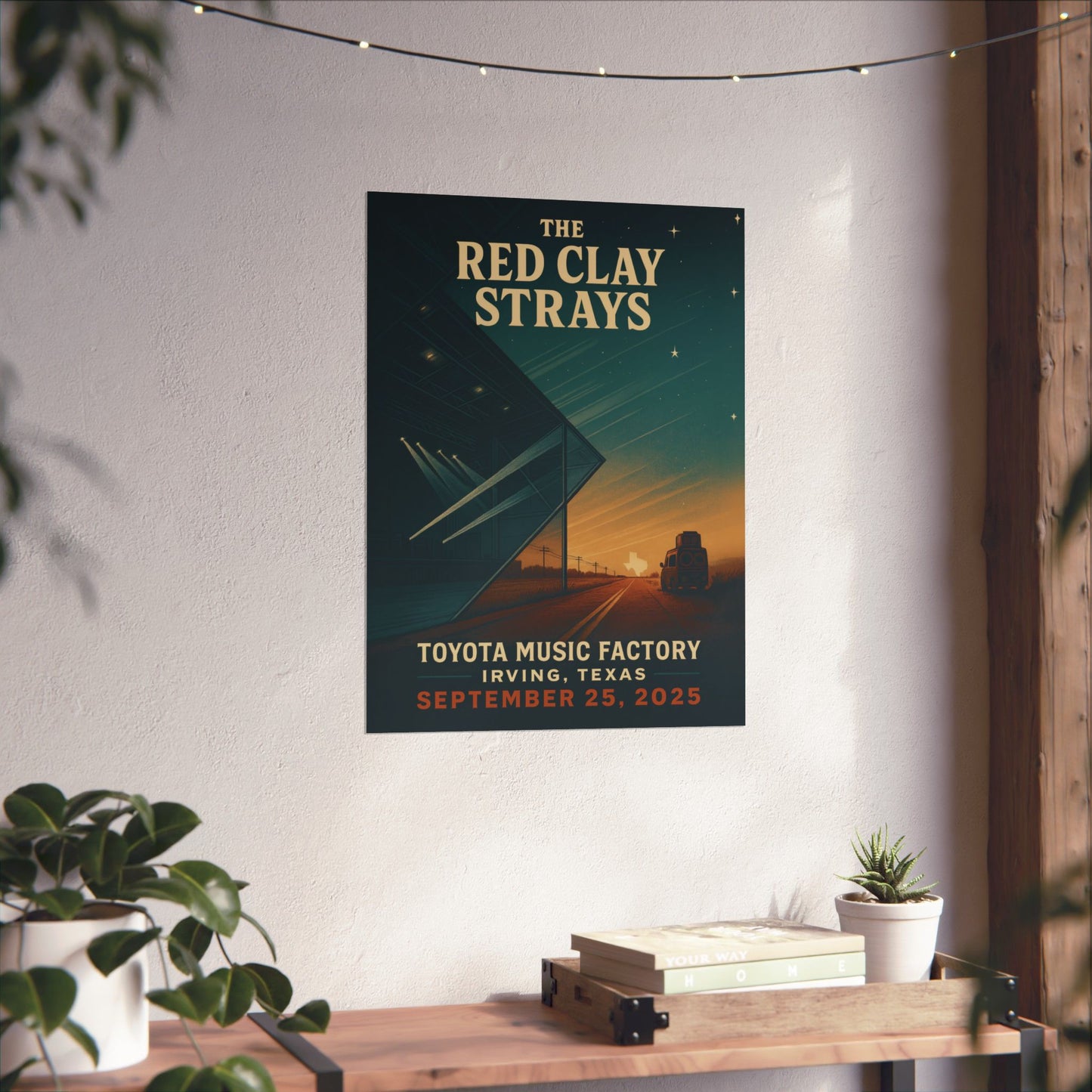 The Red Clay Strays Irving TX Concert Print | September 25, 2025 | Toyota Music Factory | Variant 1