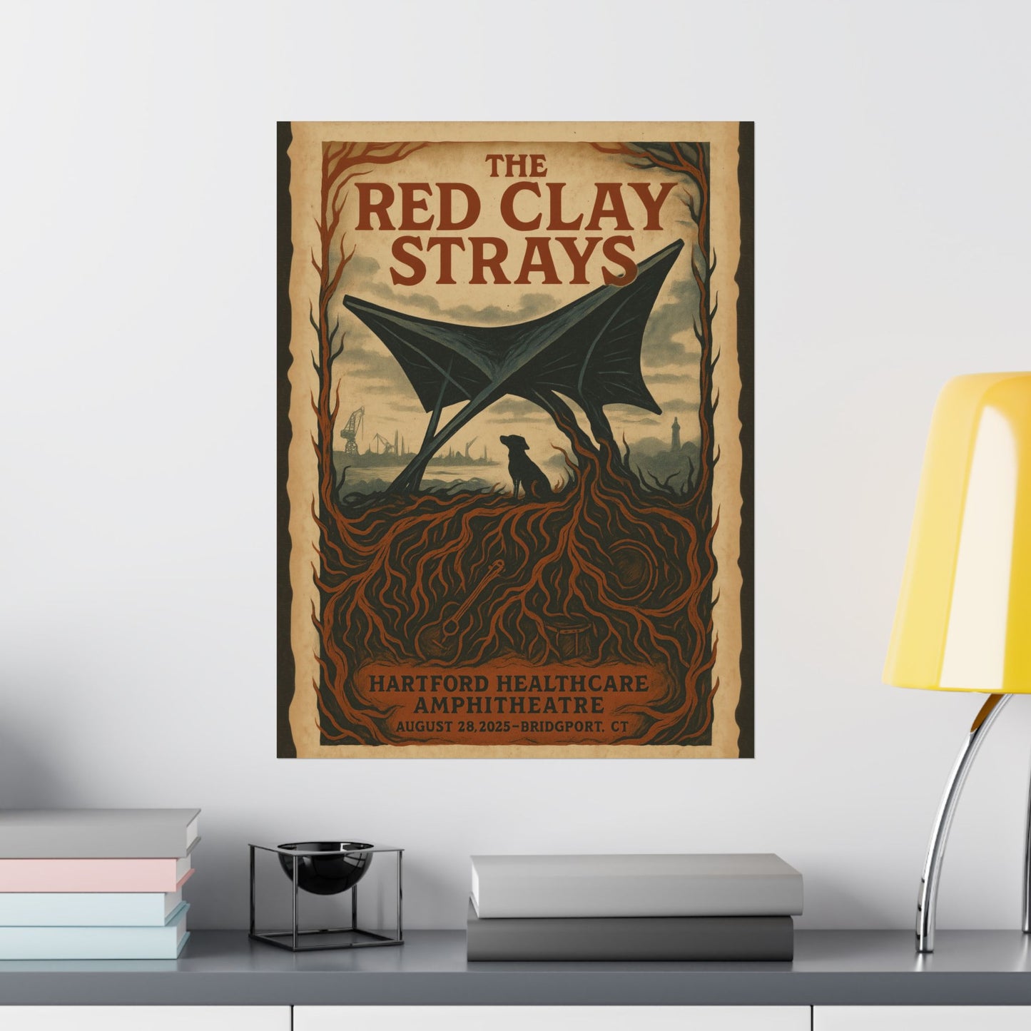 The Red Clay Strays | August 28, 2025| Bridgeport Connecticut | | Hartford HealthCare Amphitheater | Fan Made Concert Print