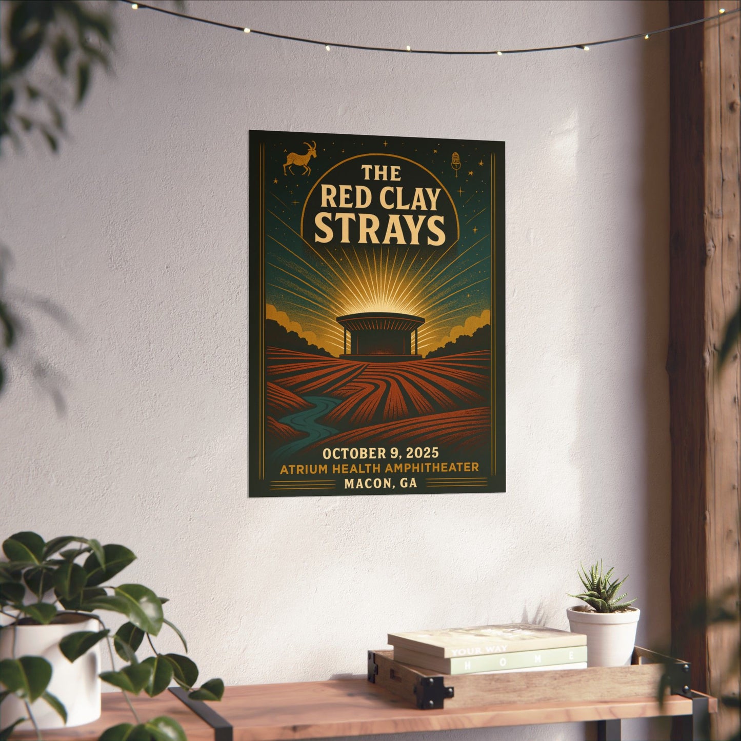 The Red Clay Strays Macon GA Concert Print | October 9, 2025 | Atrium Health Amphitheater | Variant 1