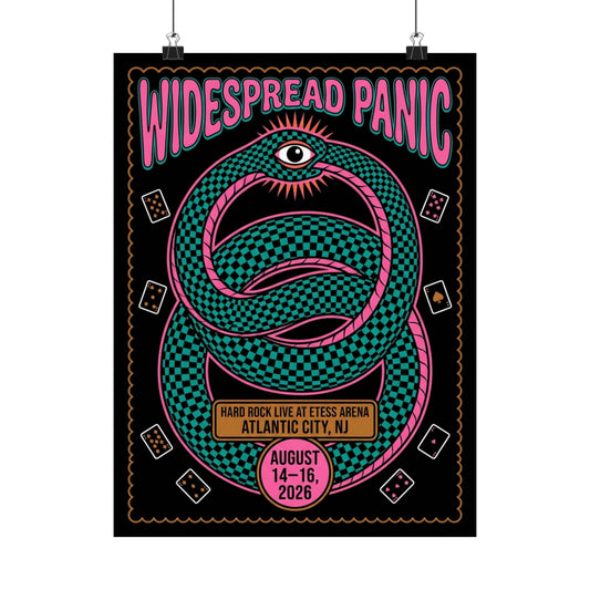 Widespread Panic | August 14–16, 2026 | Atlantic City, NJ | Concert Poster V3