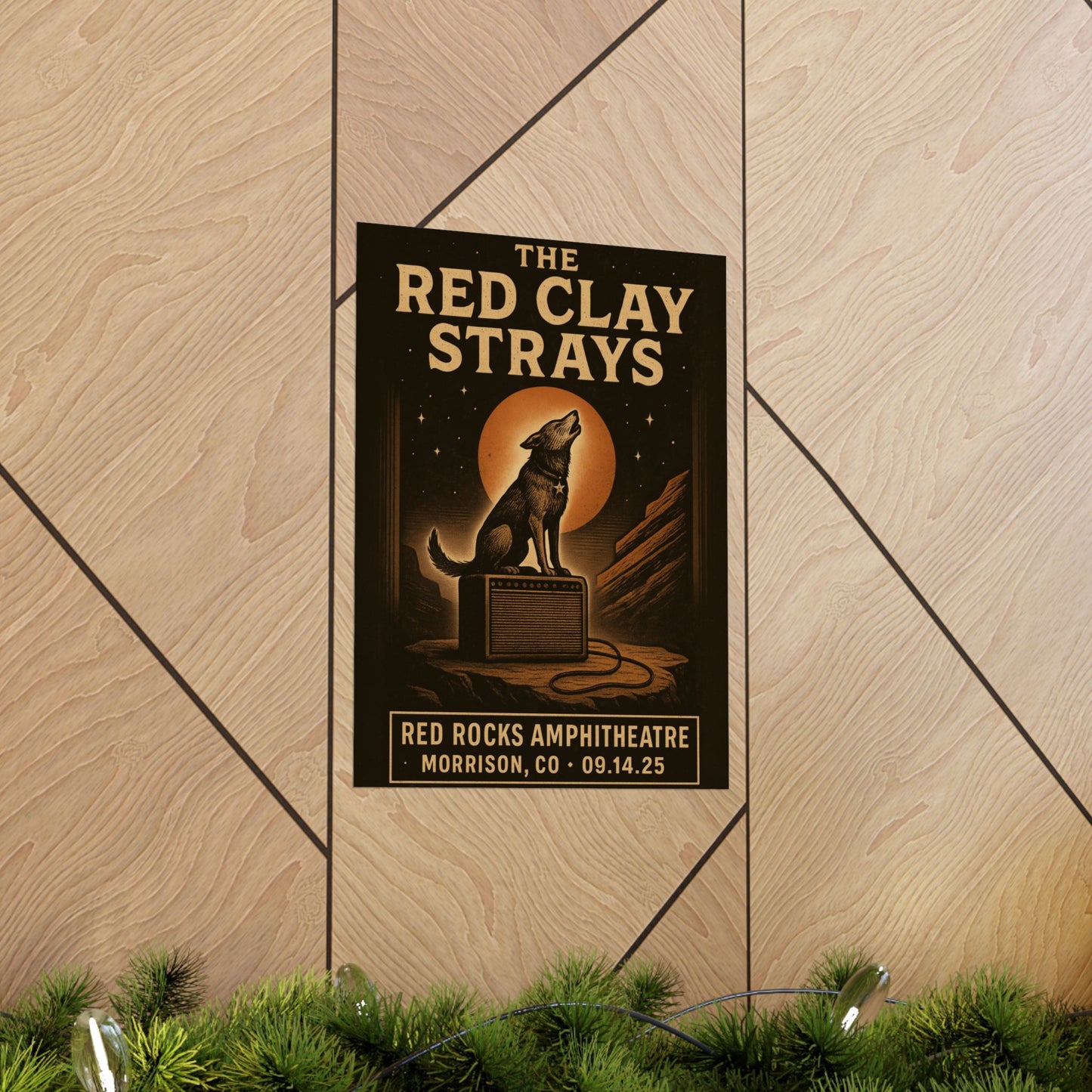 The Red Clay Strays Morrison CO Concert Poster | September 14, 2025 | Red Rocks Amphitheatre | Variant 2