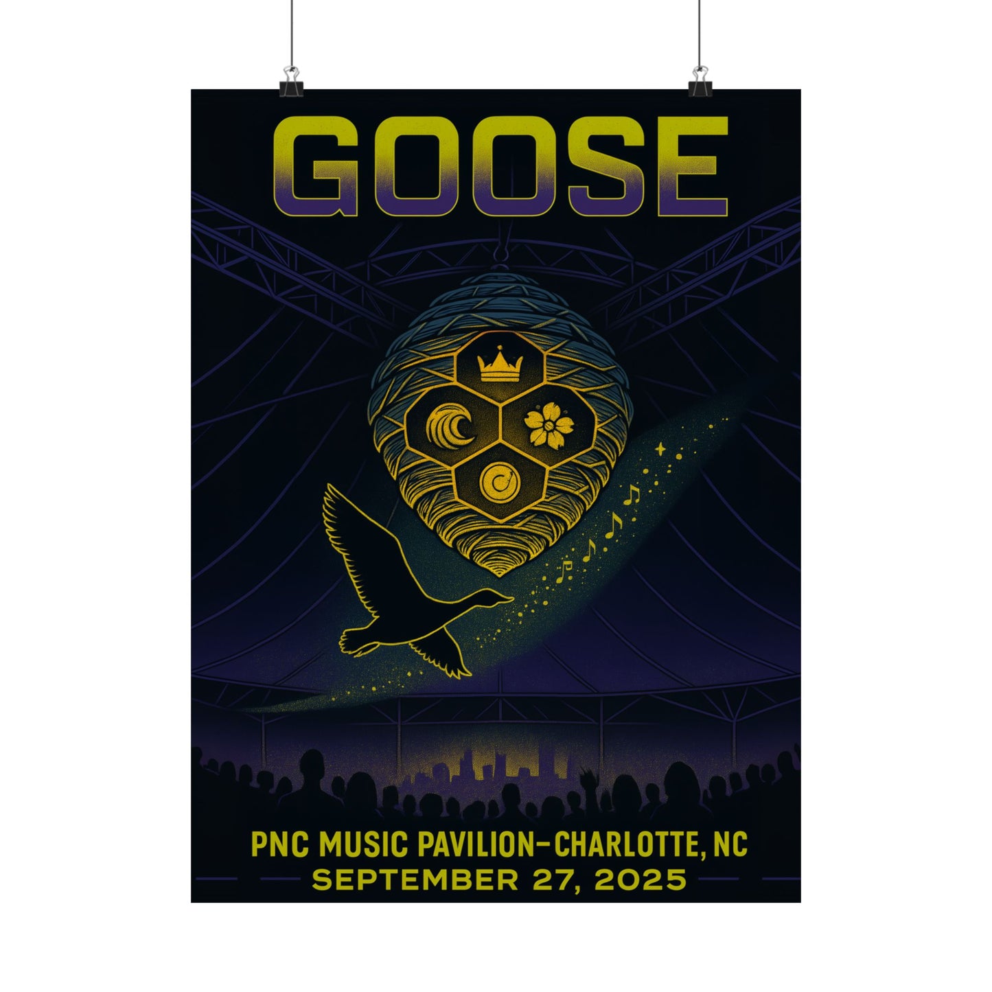 Goose Charlotte Concert Print | September 27, 2025 | PNC Music Pavilion | Variant 2