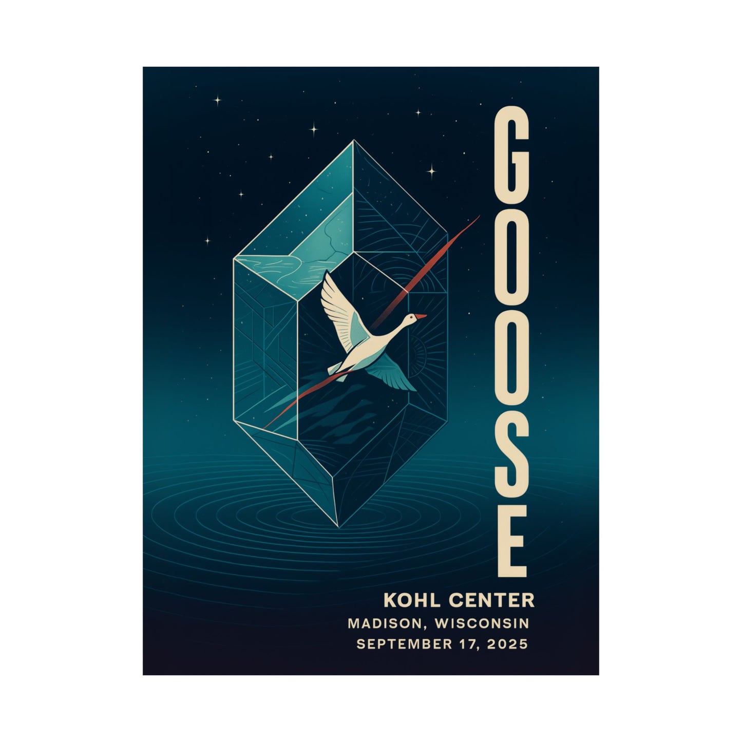 Goose Kohl Center Madison WI | September 17, 2025 | Limited Edition Fan-Made Concert Poster Version 2