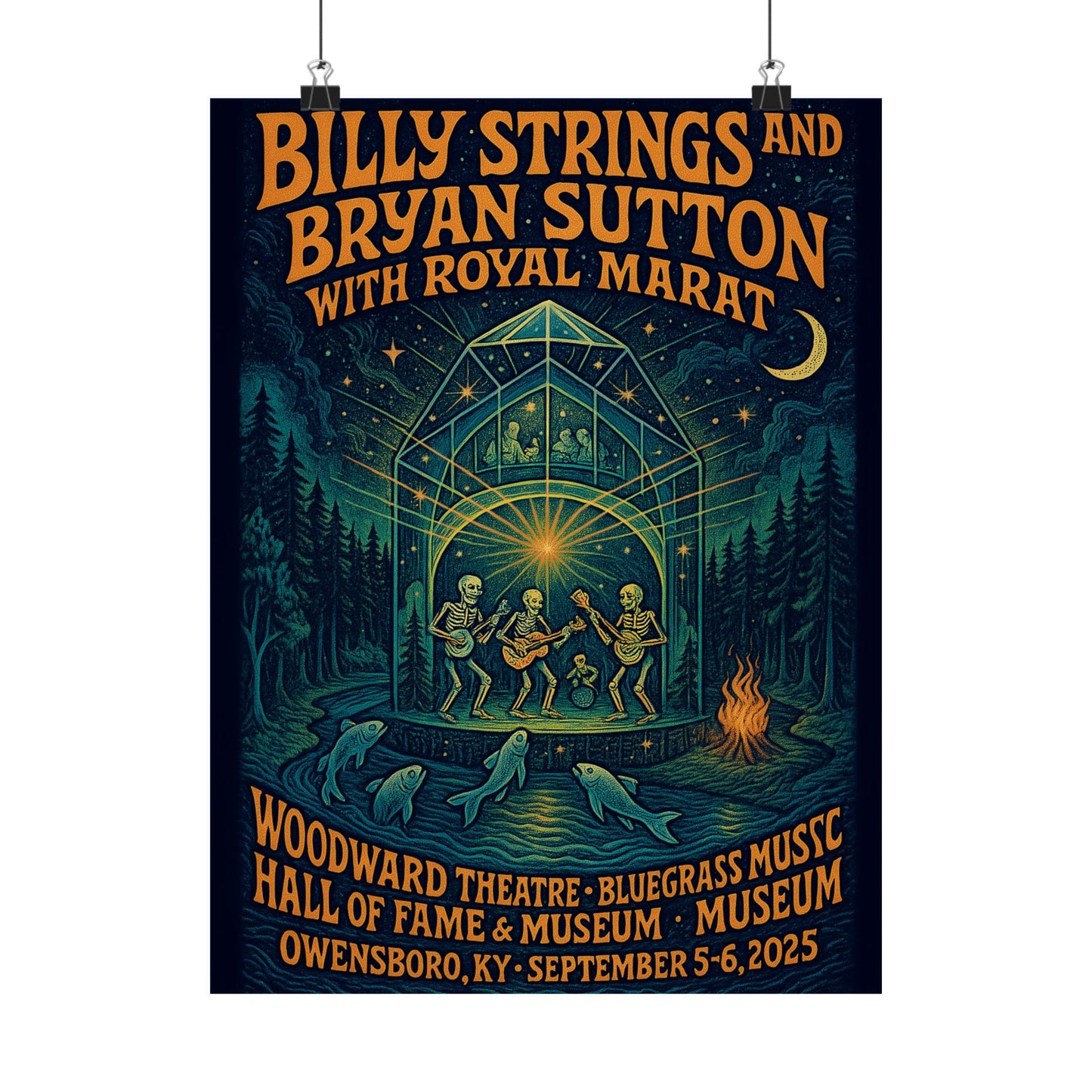 Billy Strings & Bryan Sutton September 5 and 6, 2025 |Woodward Theatre | Owensboro KY | Concert Fan Art