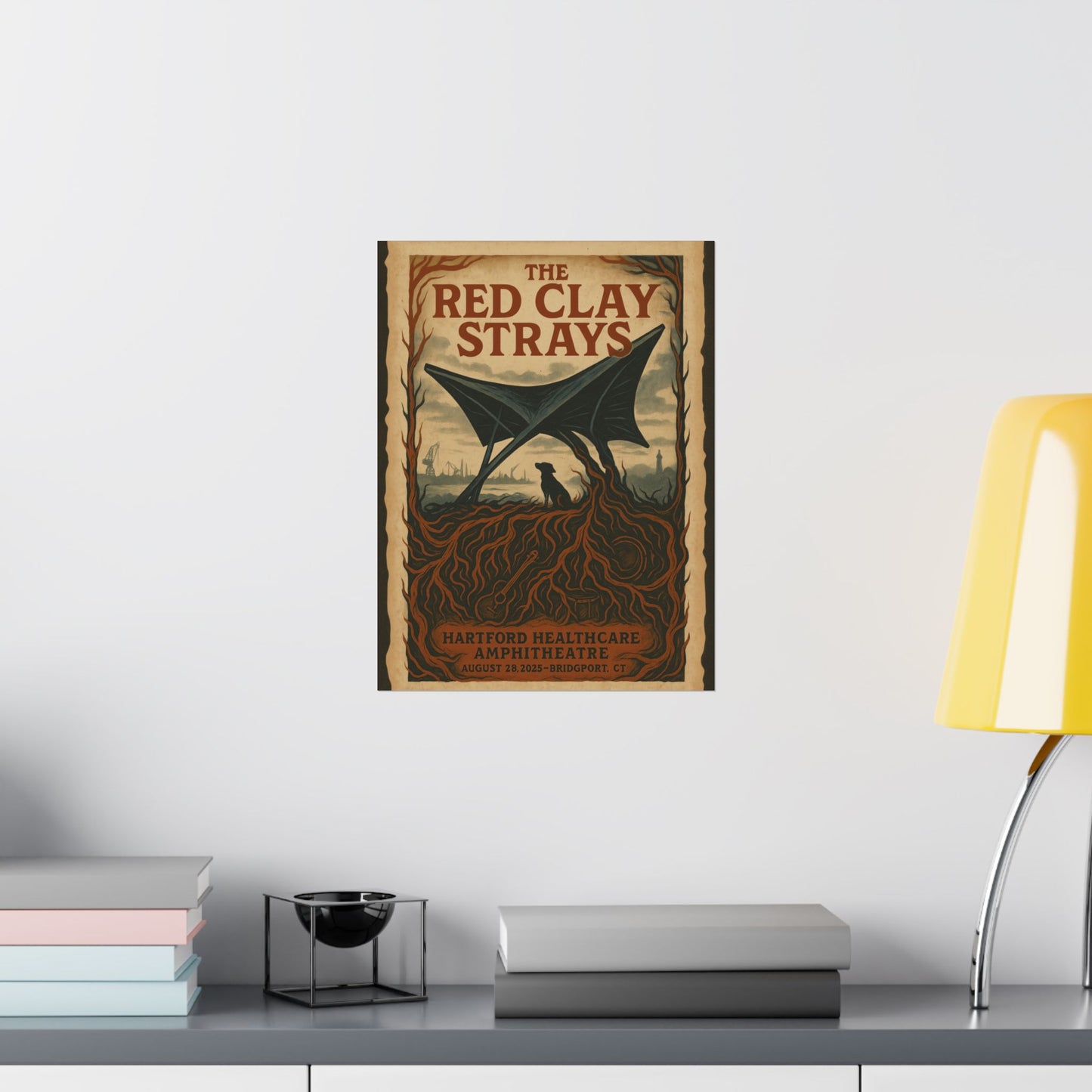 The Red Clay Strays | August 28, 2025| Bridgeport Connecticut | | Hartford HealthCare Amphitheater | Fan Made Concert Print