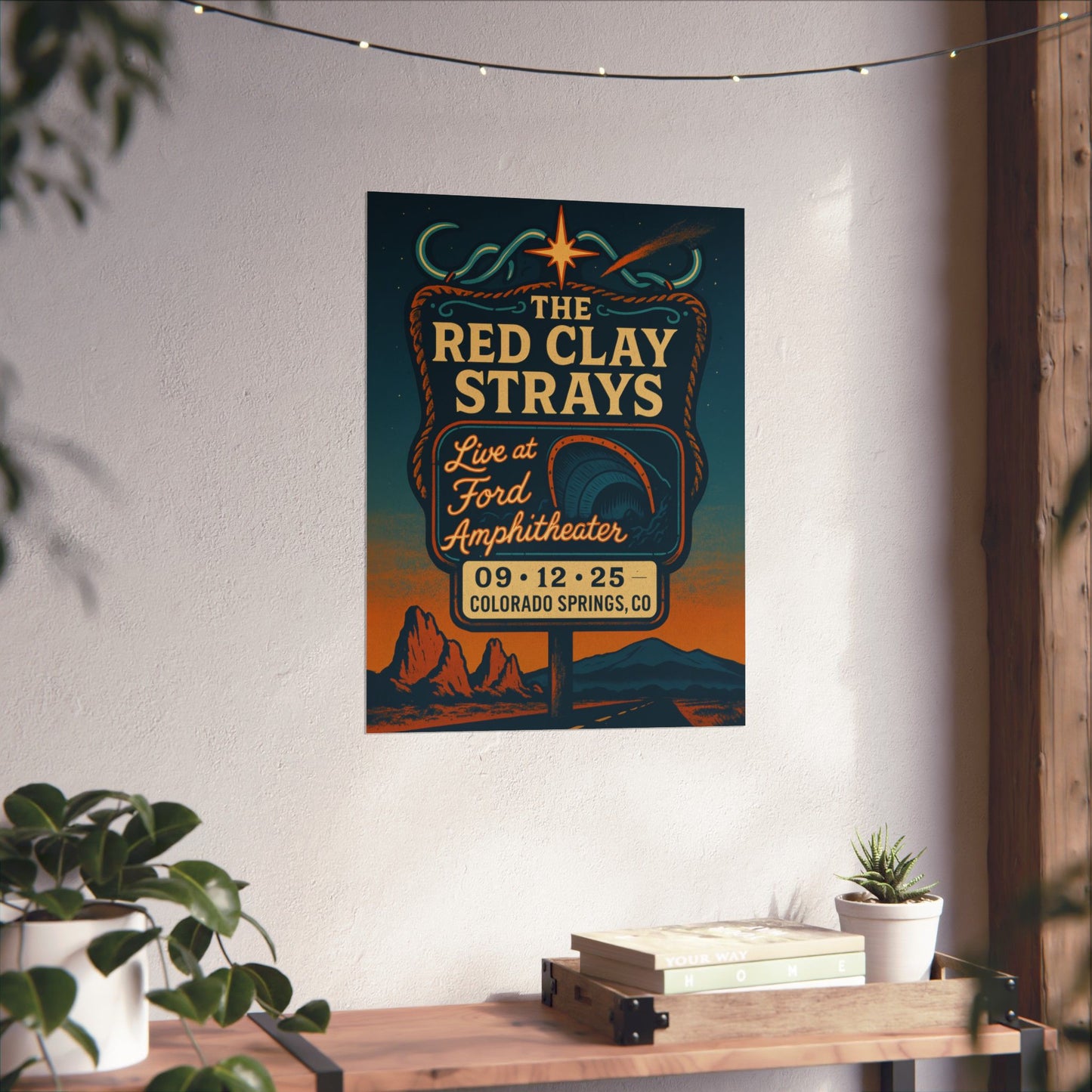 The Red Clay Strays Colorado Springs Concert Poster | September 12, 2025| Ford Amphitheater | Variant 2