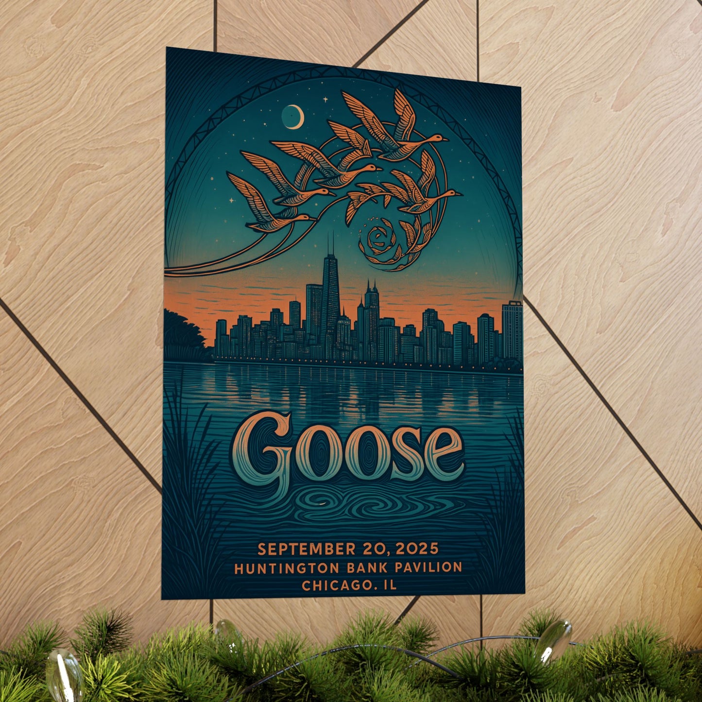 Goose Chicago Concert Poster | September 20, 2025 | Huntington Bank Pavilion | Variant 2