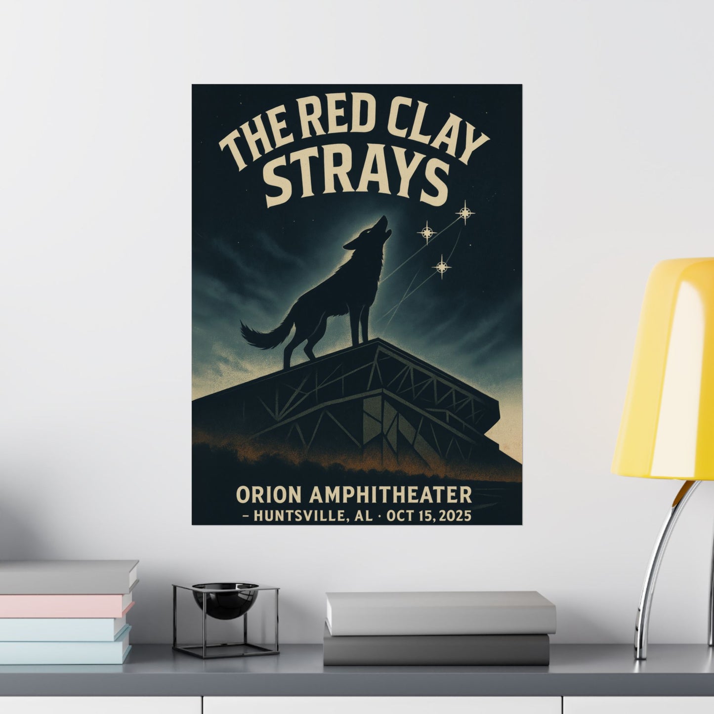 The Red Clay Strays Huntsville, AL Concert Print | October 15, 2025 | Orion Amphitheater | Variant 2