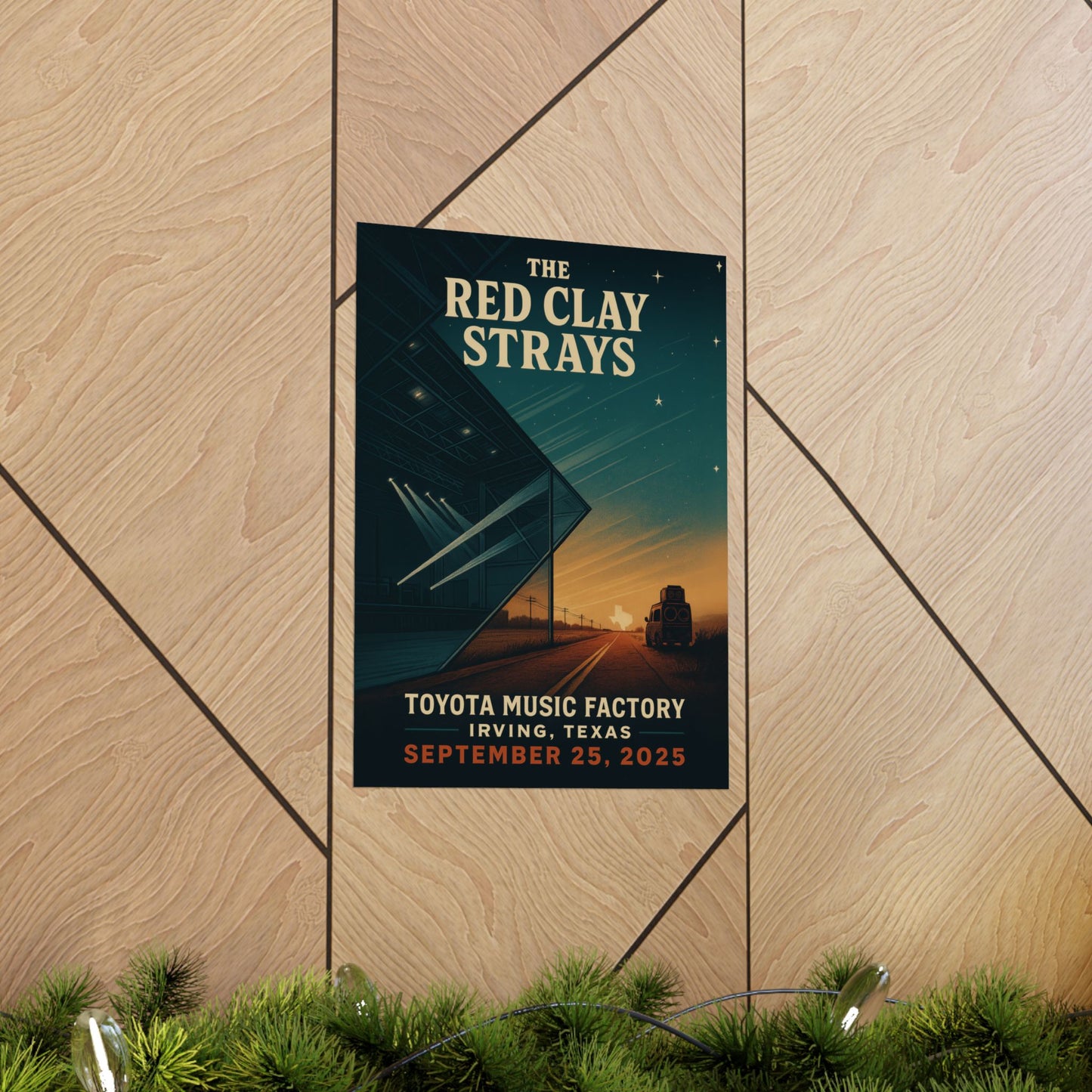 The Red Clay Strays Irving TX Concert Print | September 25, 2025 | Toyota Music Factory | Variant 1