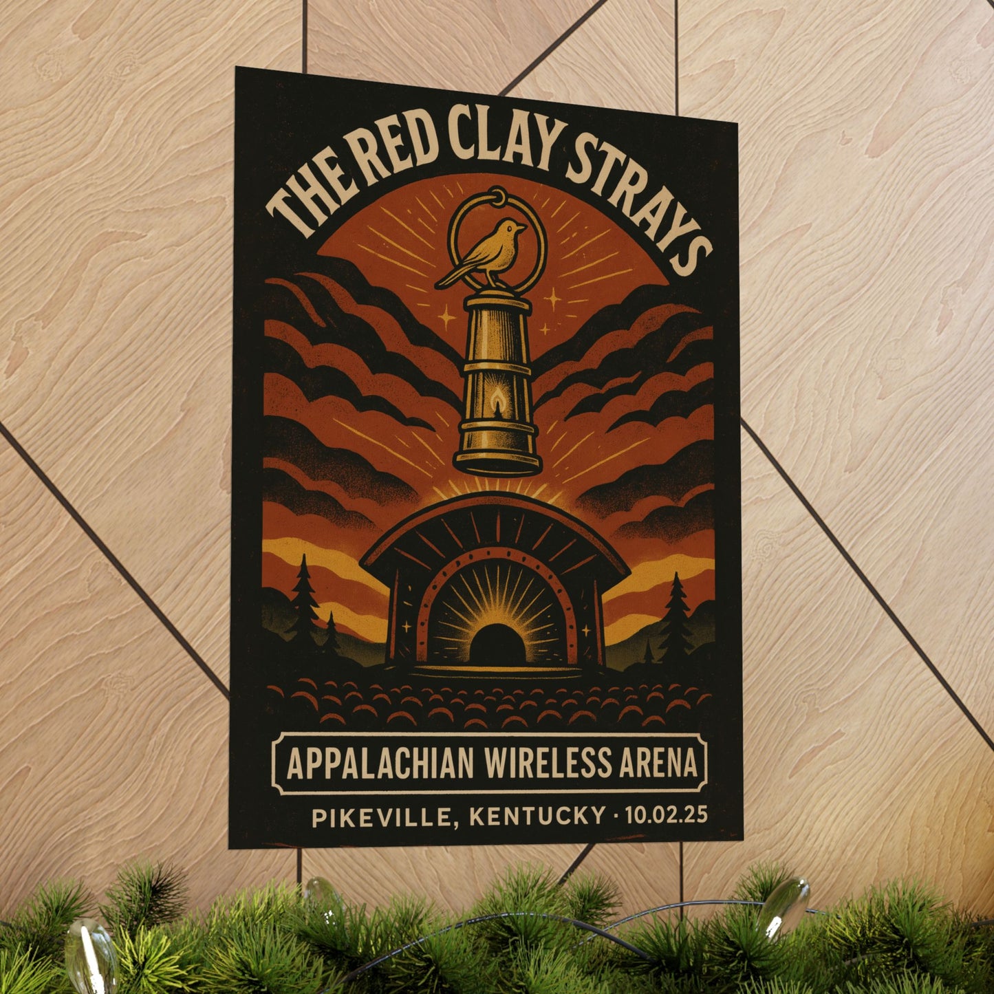 The Red Clay Strays Pikeville KY Concert Print | October 2, 2025 | Appalachian Wireless Arena | Variant 1