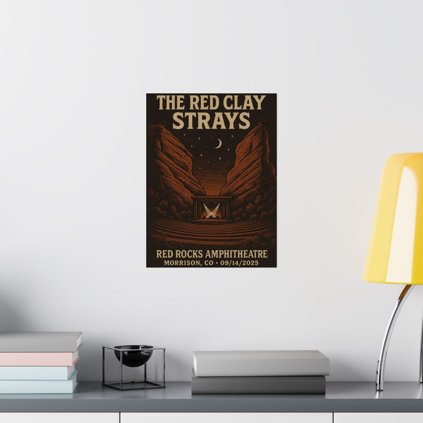 The Red Clay Strays Morrison CO Concert Poster | September 14, 2025 | Red Rocks Amphitheatre | Variant 1