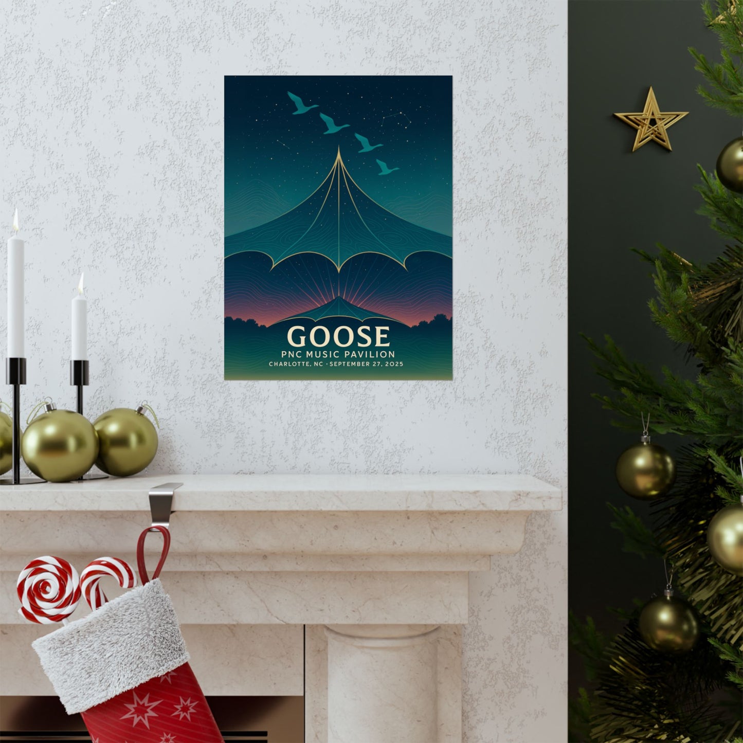 Goose Charlotte Concert Print | September 27, 2025 | PNC Music Pavilion | Variant 1